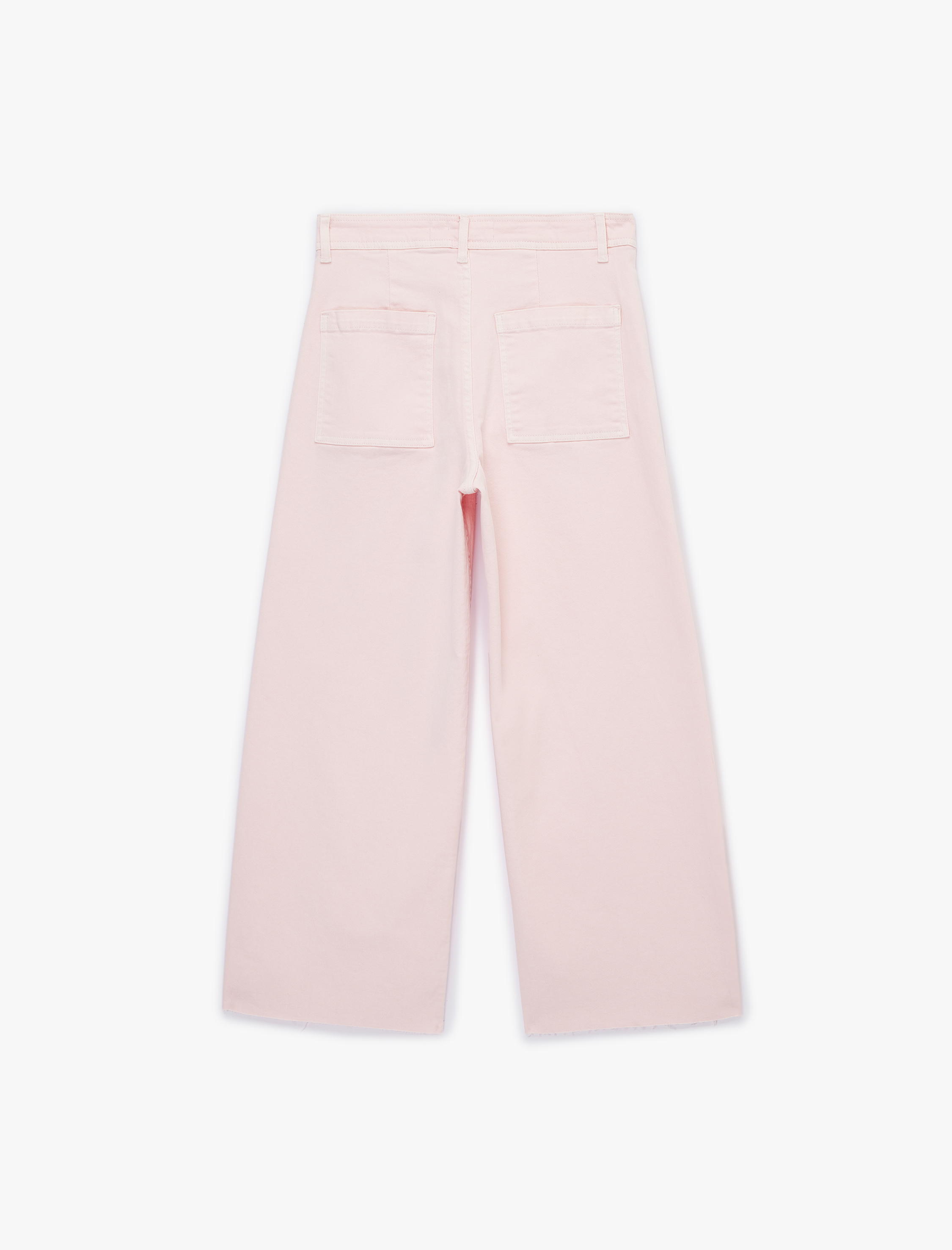   Normal Bel Rahat Kalıp Kesik Paça Jean Pantolon - Culoette Jean