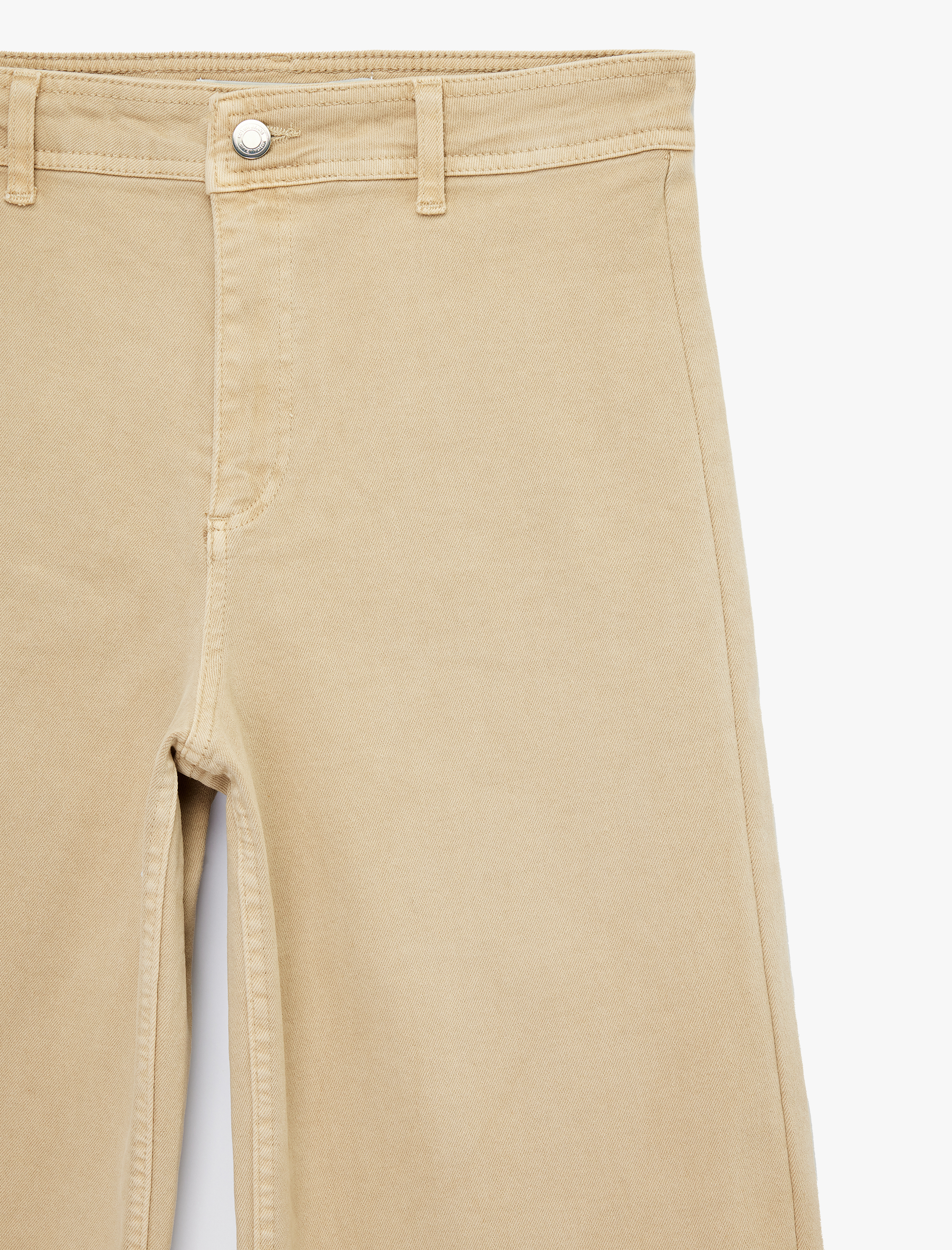   Normal Bel Rahat Kalıp Kesik Paça Jean Pantolon - Culoette Jean