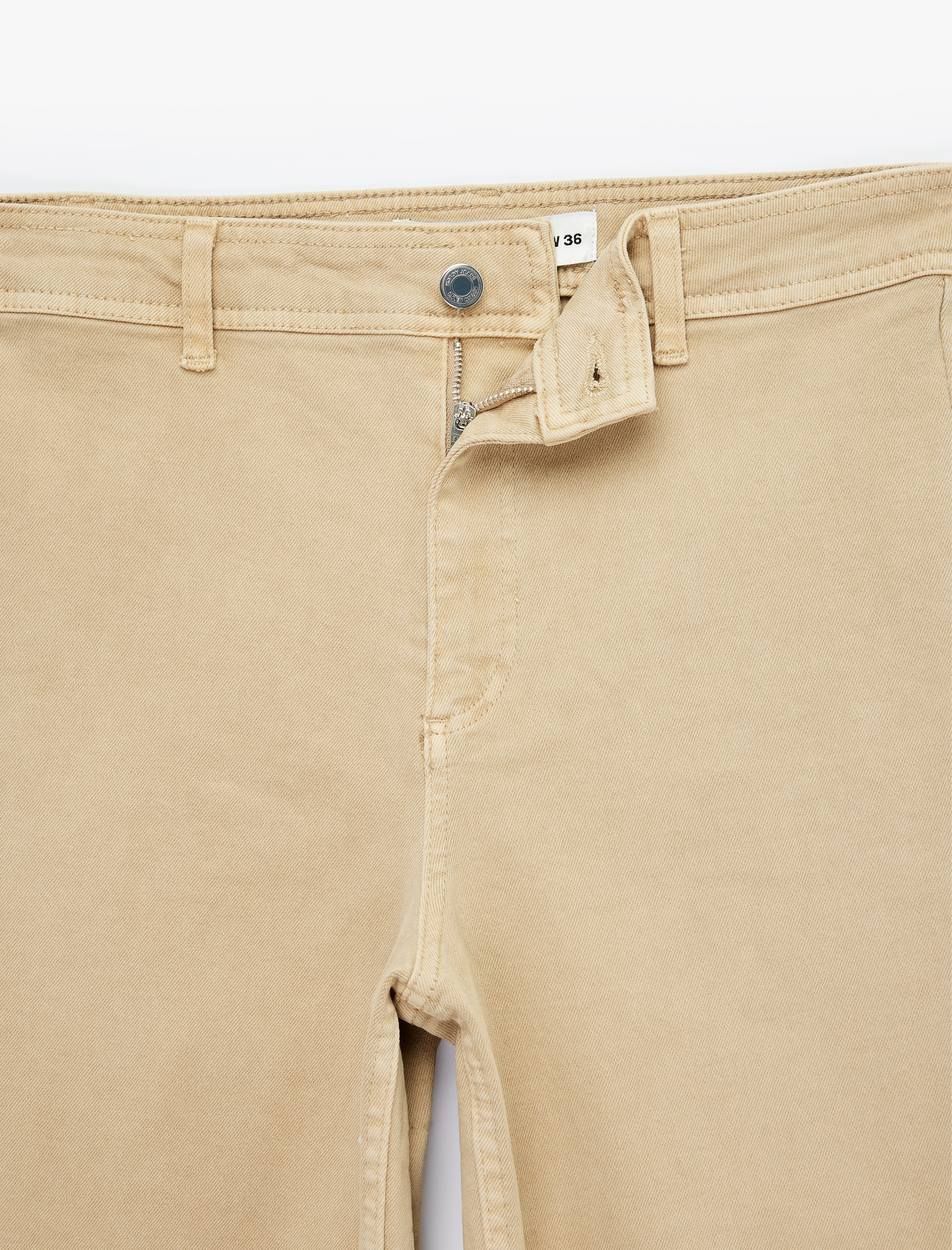   Normal Bel Rahat Kalıp Kesik Paça Jean Pantolon - Culoette Jean