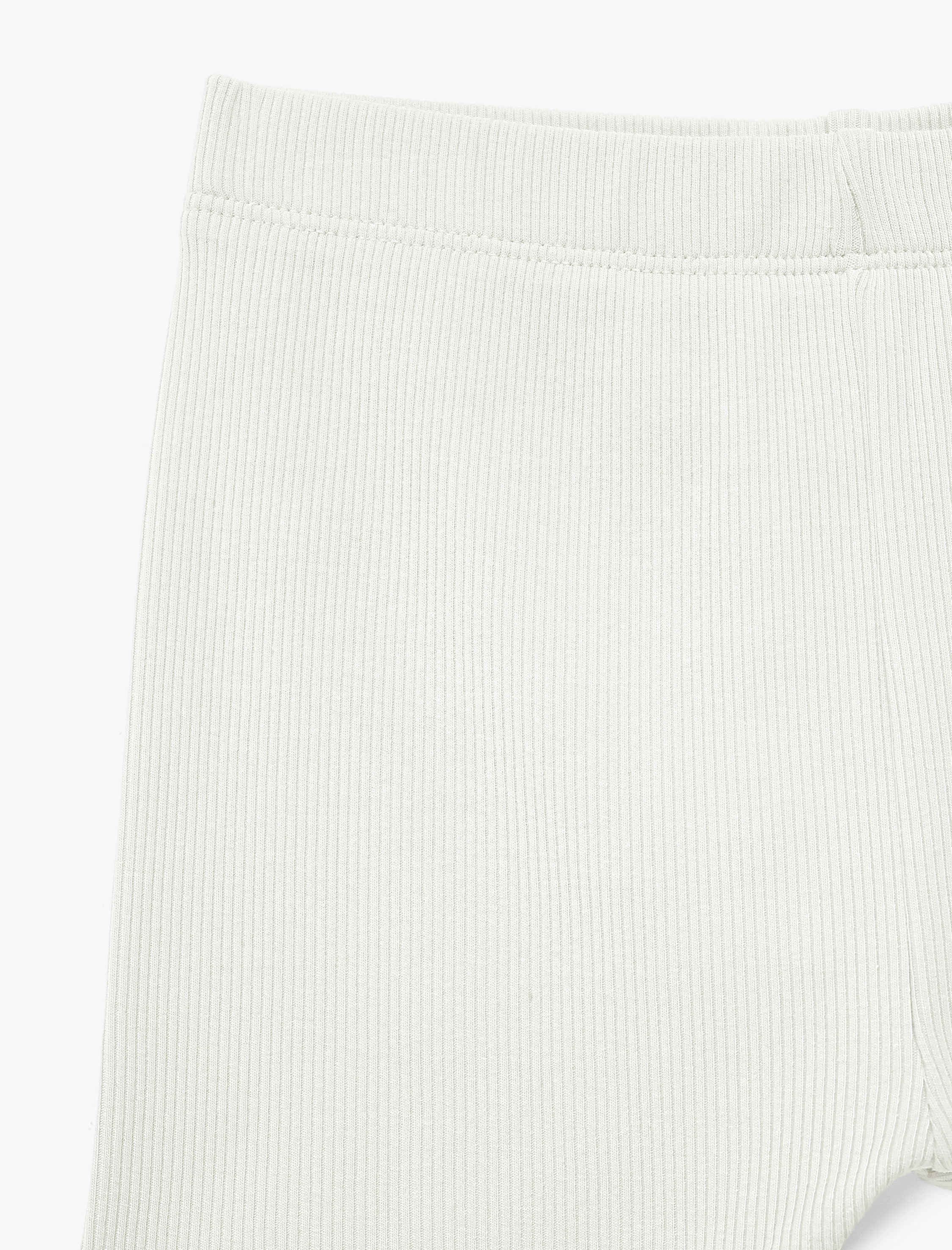  Kız Çocuk Pamuklu Beli Lastikli Ribanalı Kısa Tayt