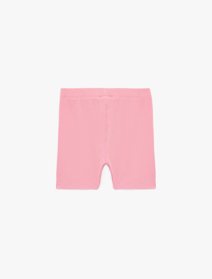 Kız Çocuk Pamuklu Beli Lastikli Basic Kısa Tayt