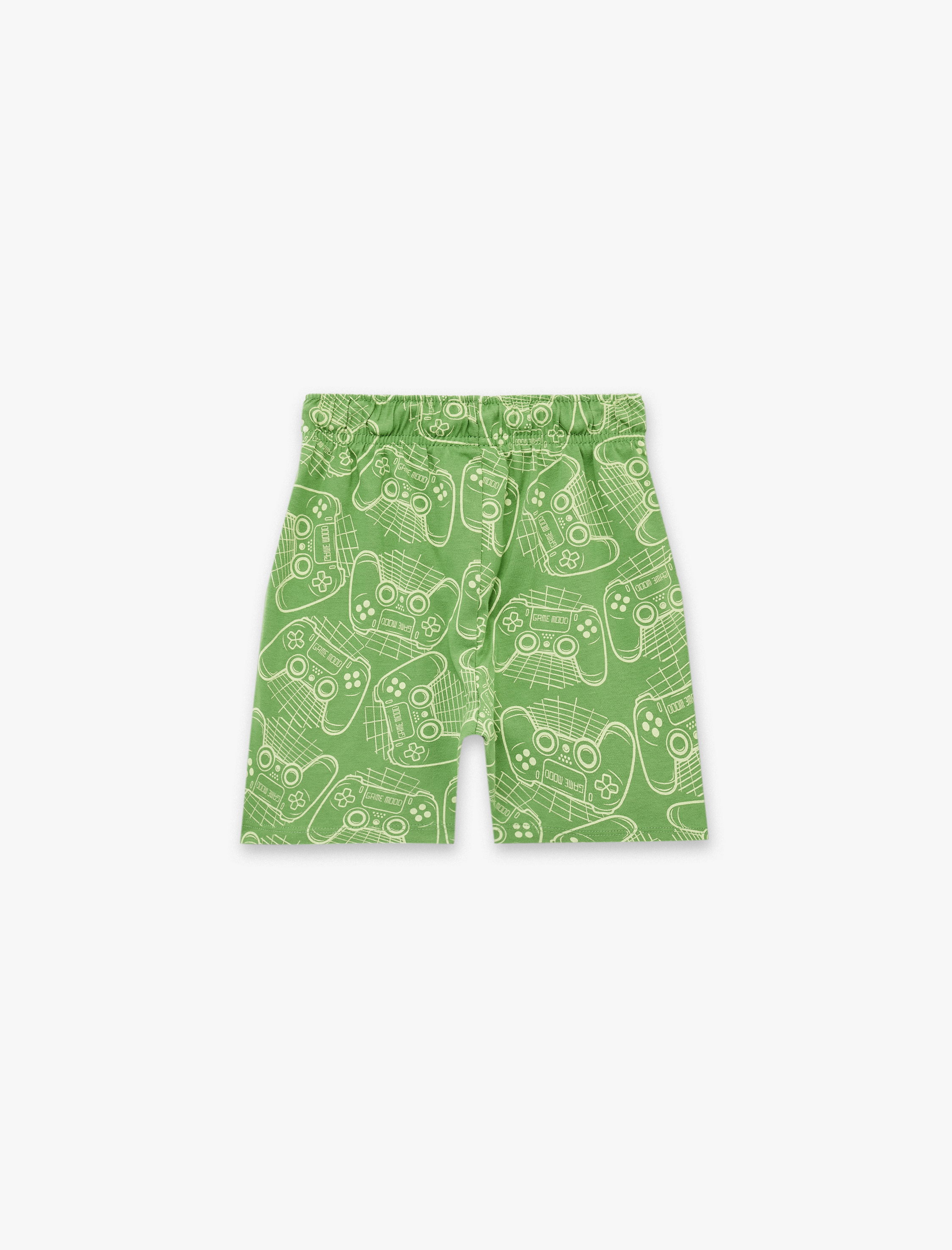  Erkek Çocuk Pamuklu Oyun Temalı Desenli Beli Lastikli Şort