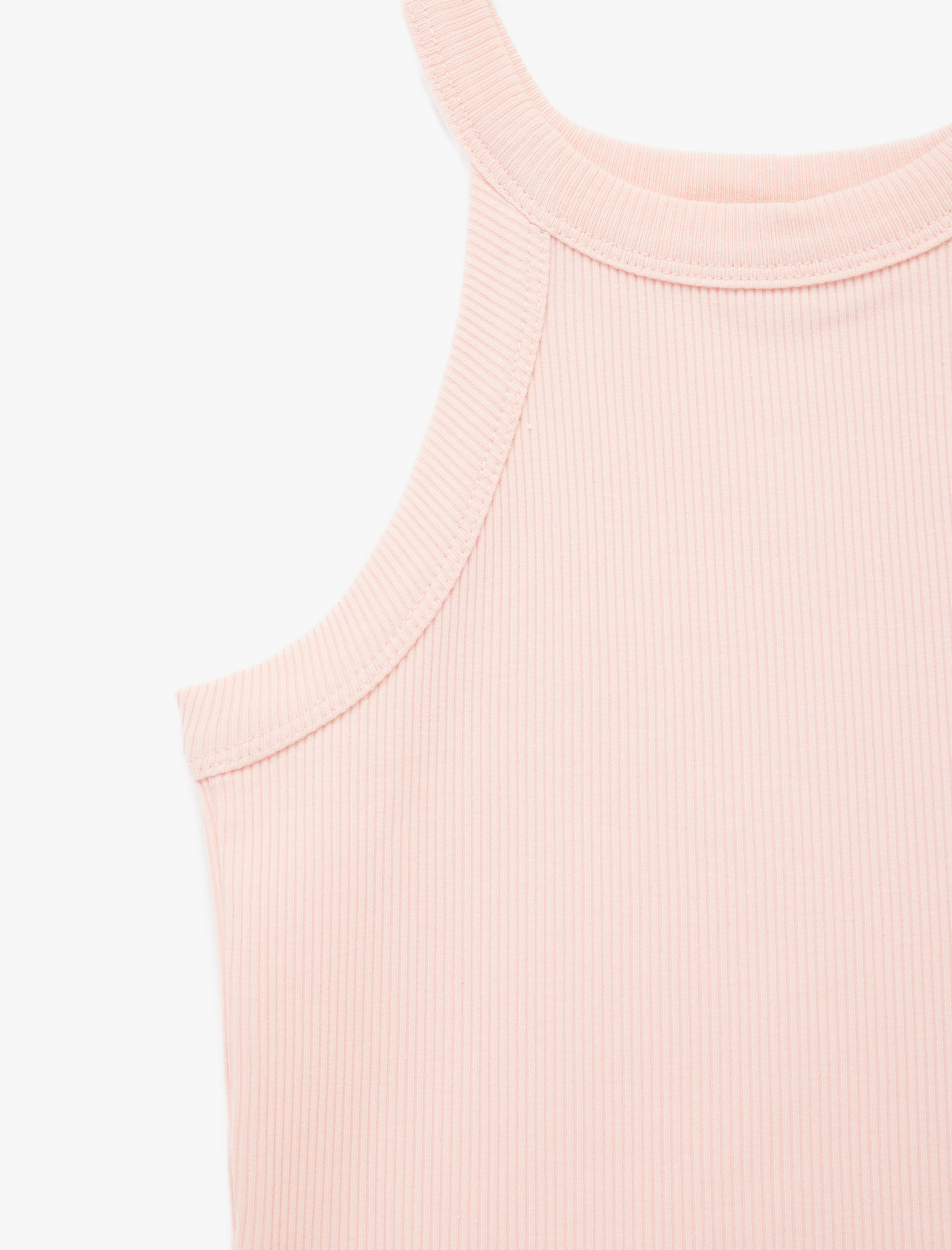  Kız Çocuk Ribanalı Halter Yaka Pamuklu Atlet