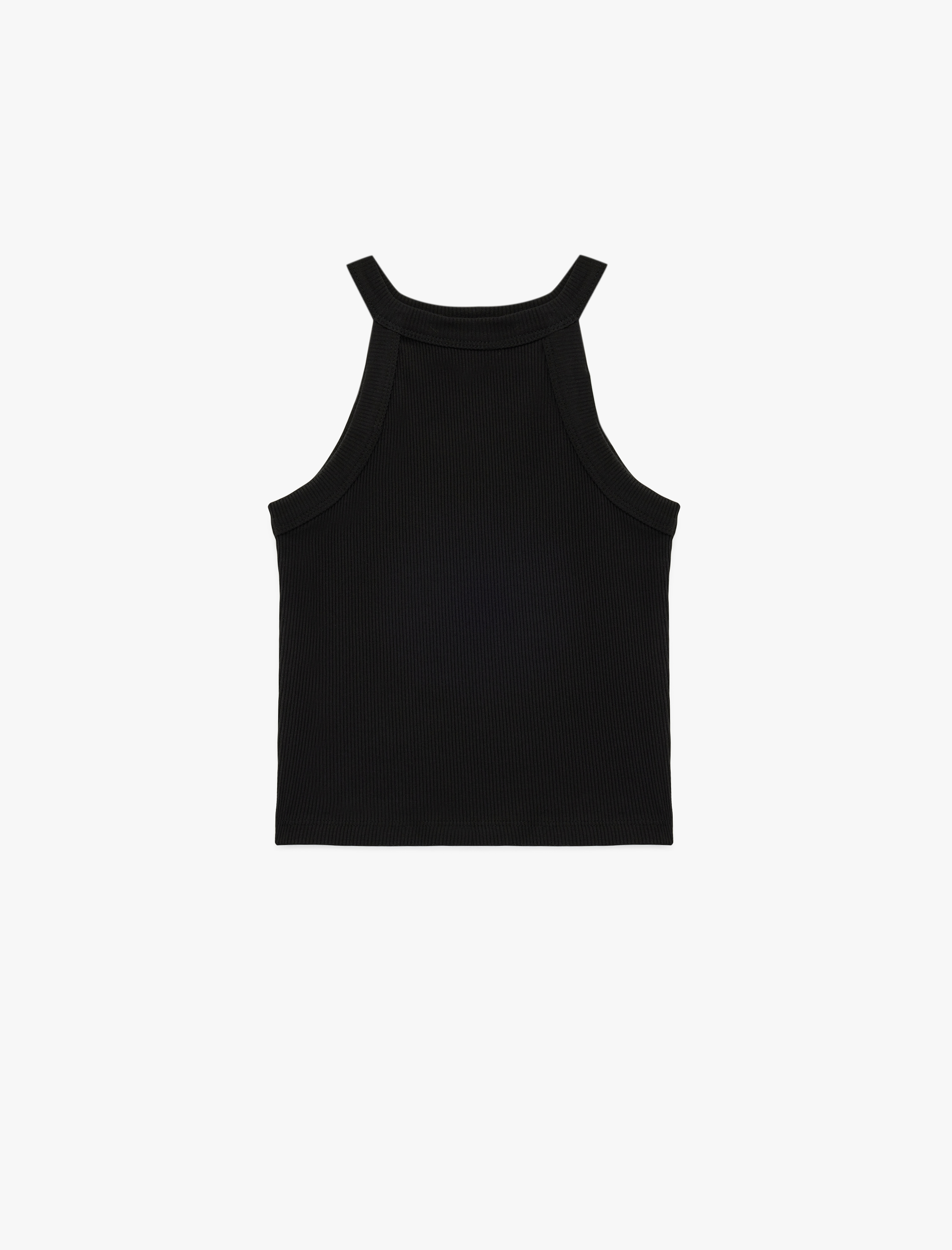  Kız Çocuk Ribanalı Halter Yaka Pamuklu Atlet