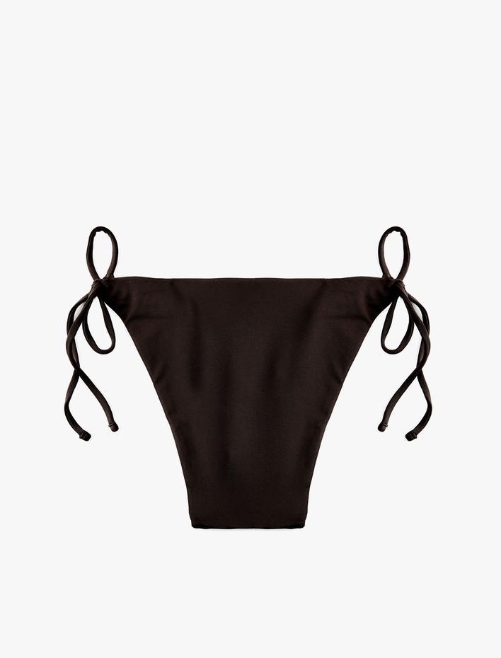  Yanları İpli Taş Detaylı Bikini Altı