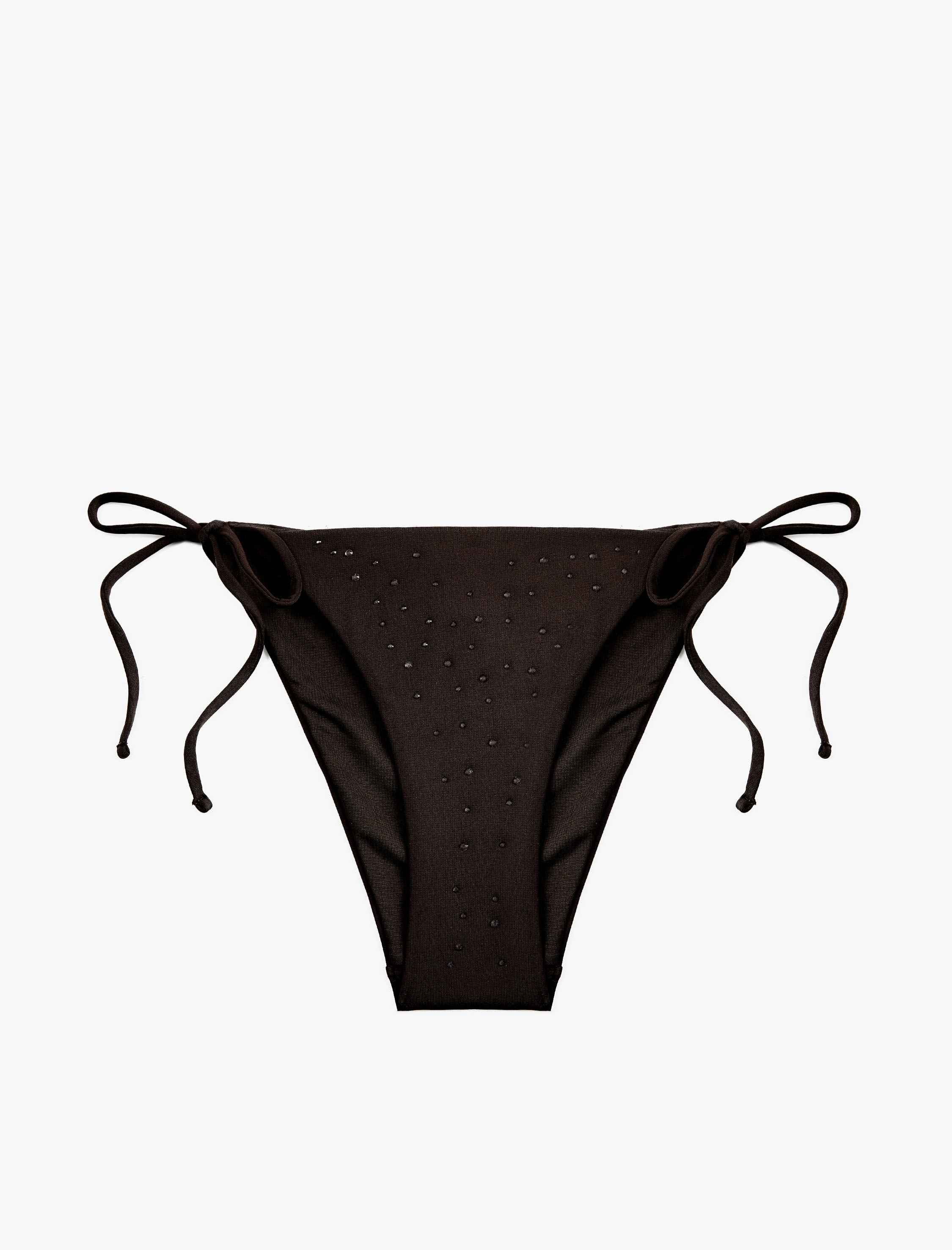   Yanları İpli Taş Detaylı Bikini Altı