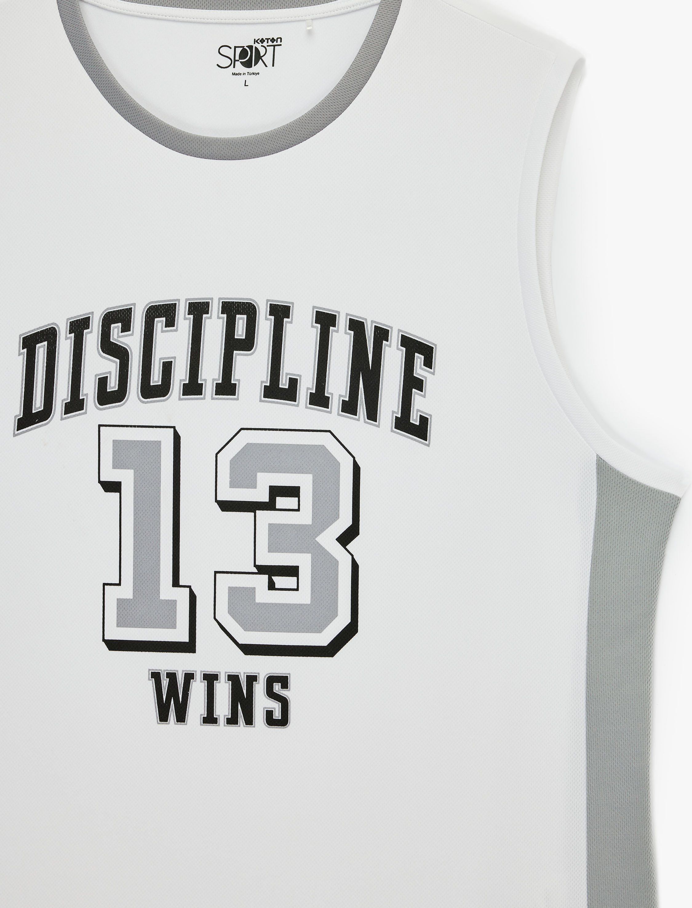   Kolsuz Bisiklet Yaka Baskılı Spor Atlet