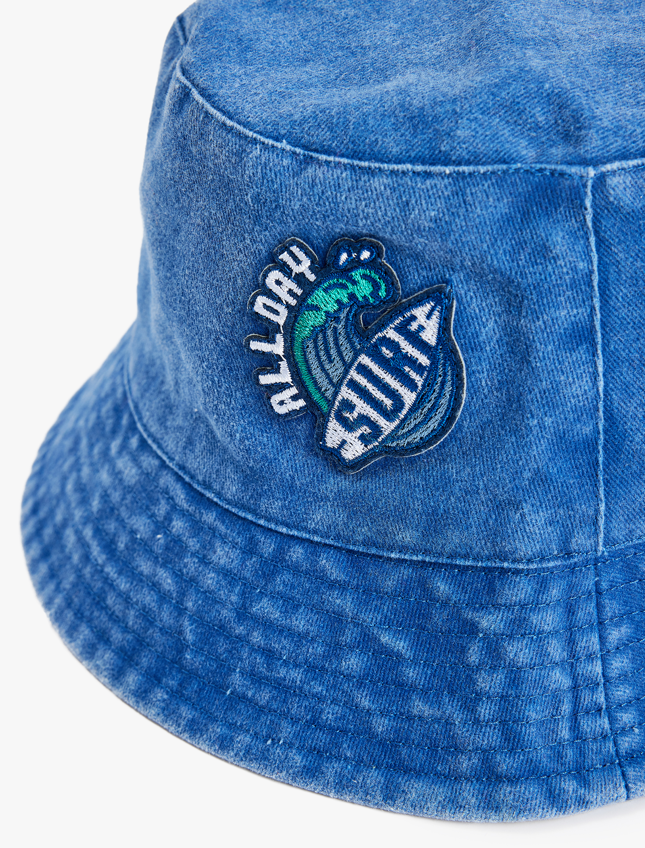  Erkek Çocuk Aplike Detaylı Denim Bucket Şapka