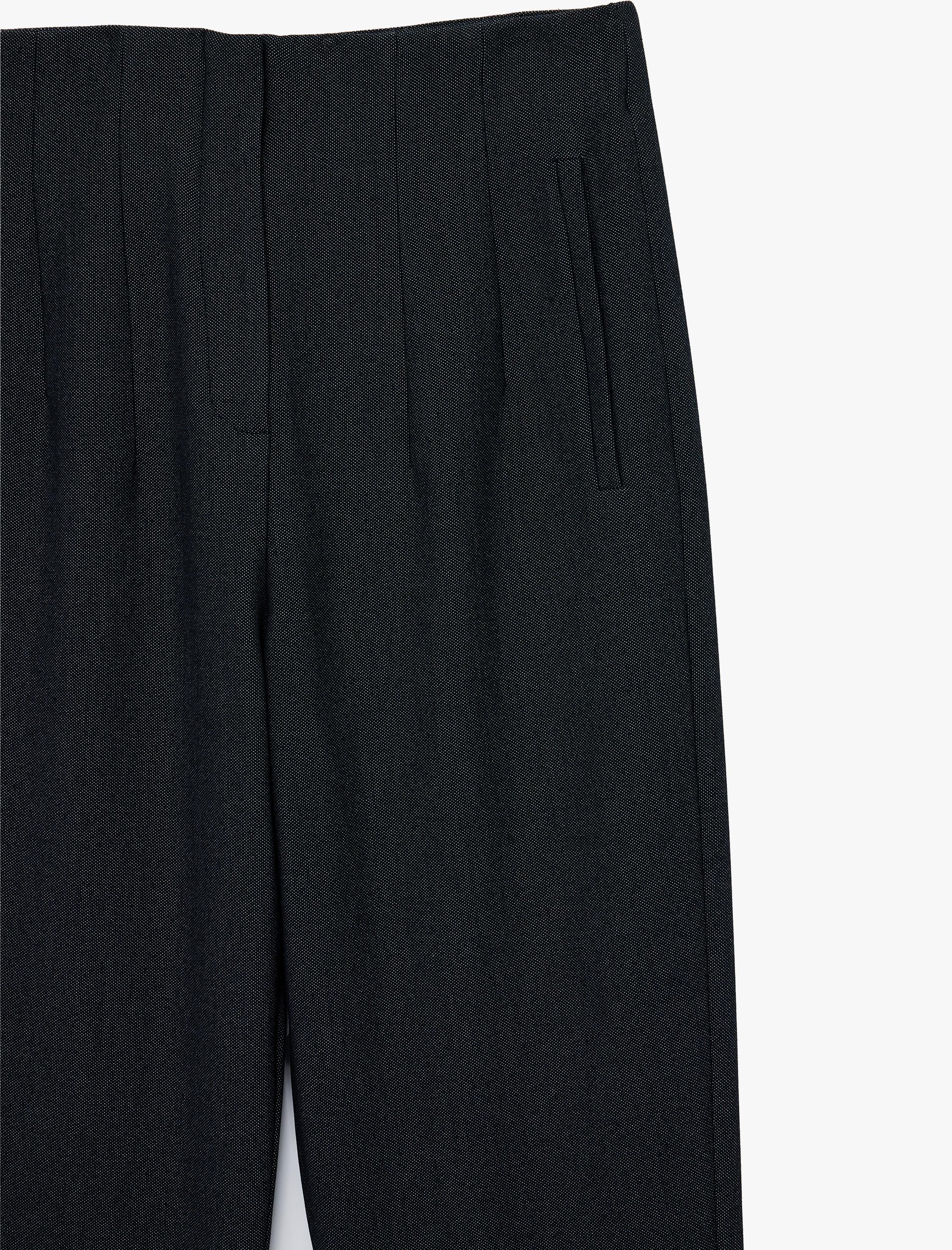   Yüksek Bel Viskon Karışımlı Slim Fit Cigarette Pantolon