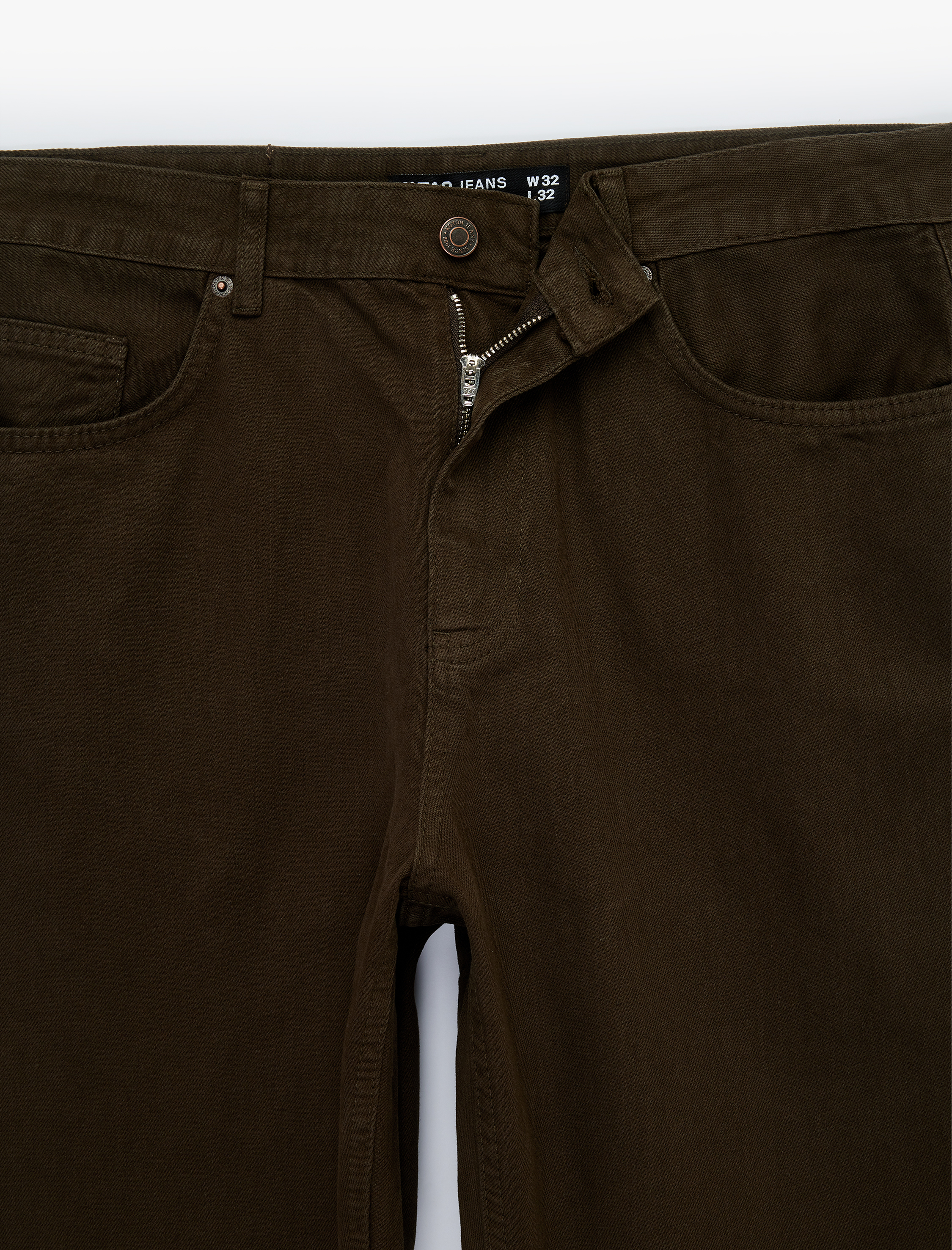   Pamuklu Normal Bel Cepli Vintage Straight Fit Jean Pantolon