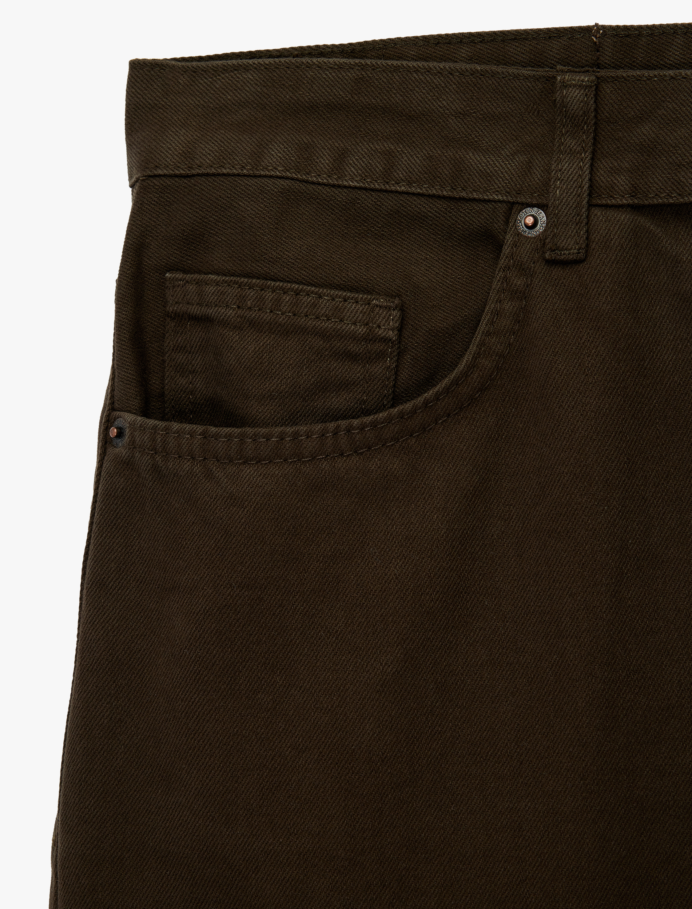   Pamuklu Normal Bel Cepli Vintage Straight Fit Jean Pantolon