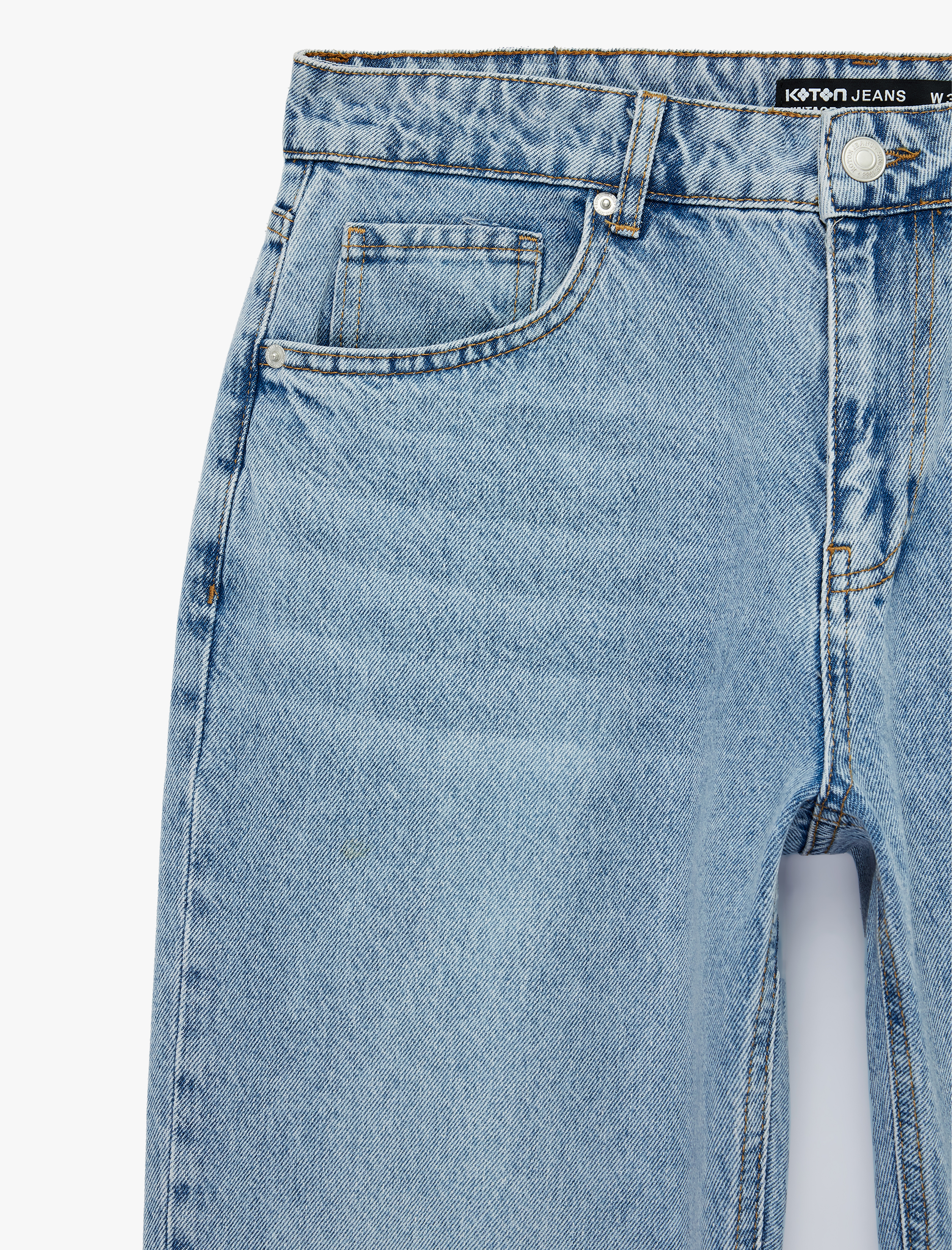   Pamuklu Normal Bel Vintage Straight Fit Jean Pantolon