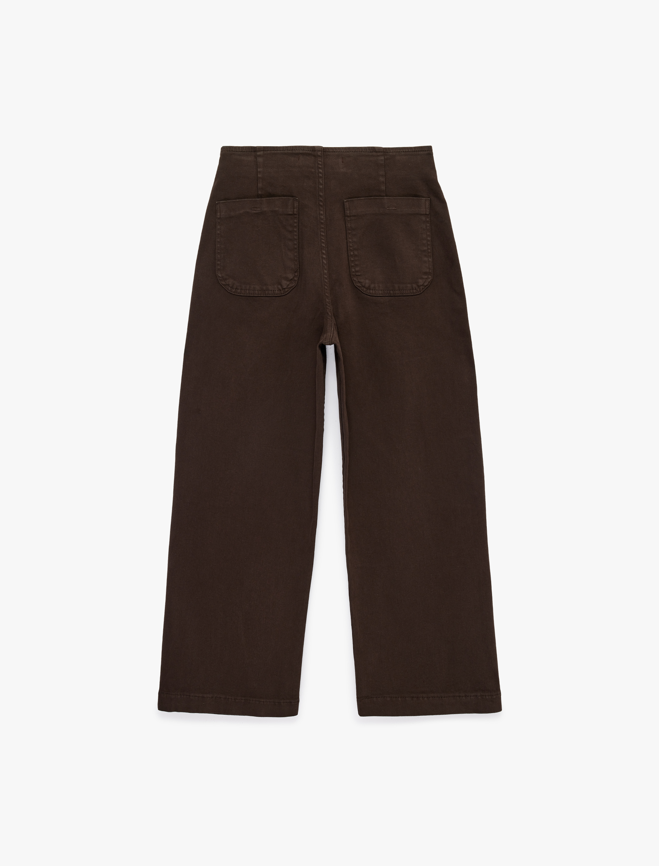   Yüksek Bel Pamuklu Cep Detaylı Geniş Kısa Paça Pantolon - Culotte Jeans