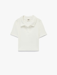 Pamuklu Kaşkorse Kısa Kollu Polo Yaka Tişört
