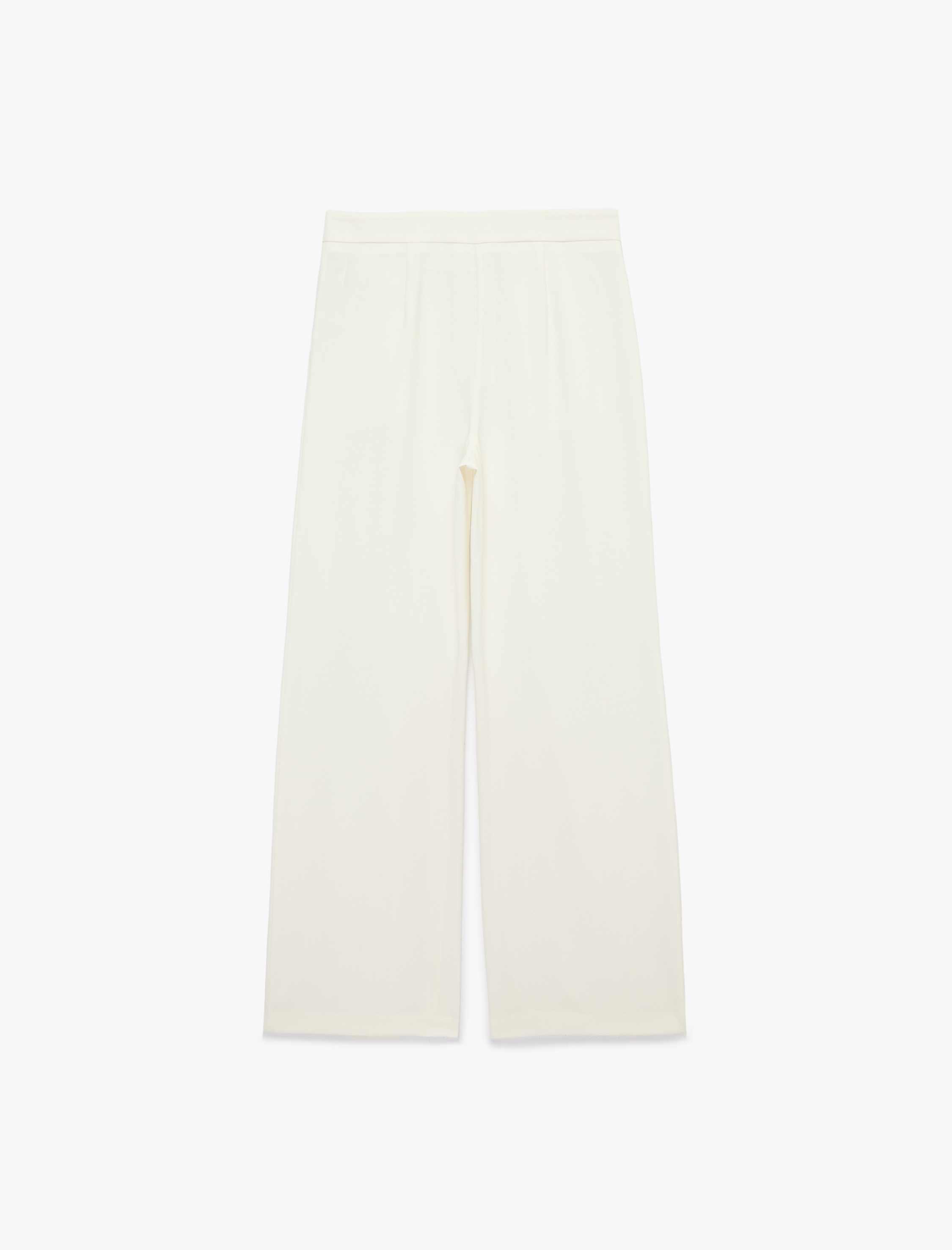   Pile Detaylı Geniş Paça Palazzo Pantolon