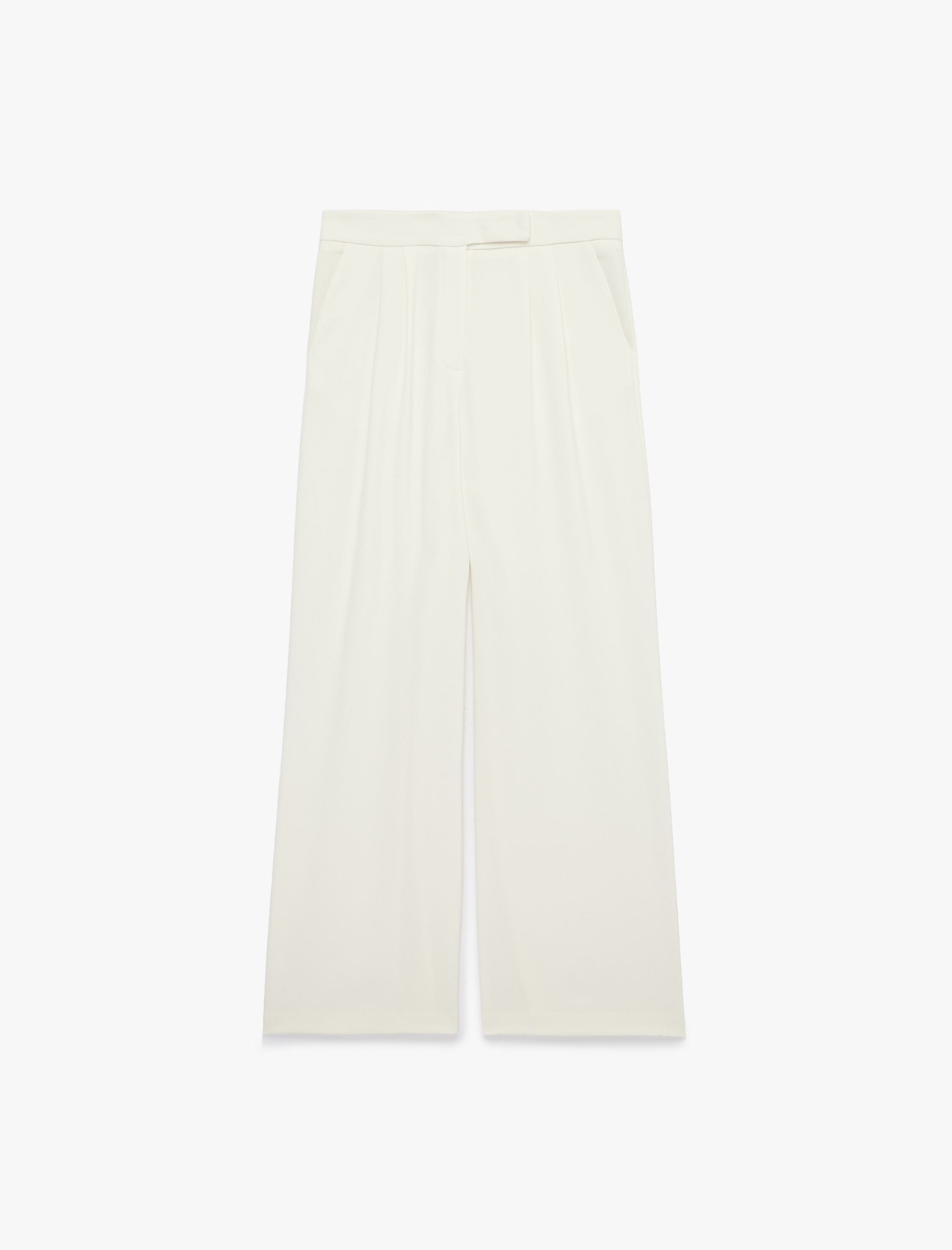   Pile Detaylı Geniş Paça Palazzo Pantolon