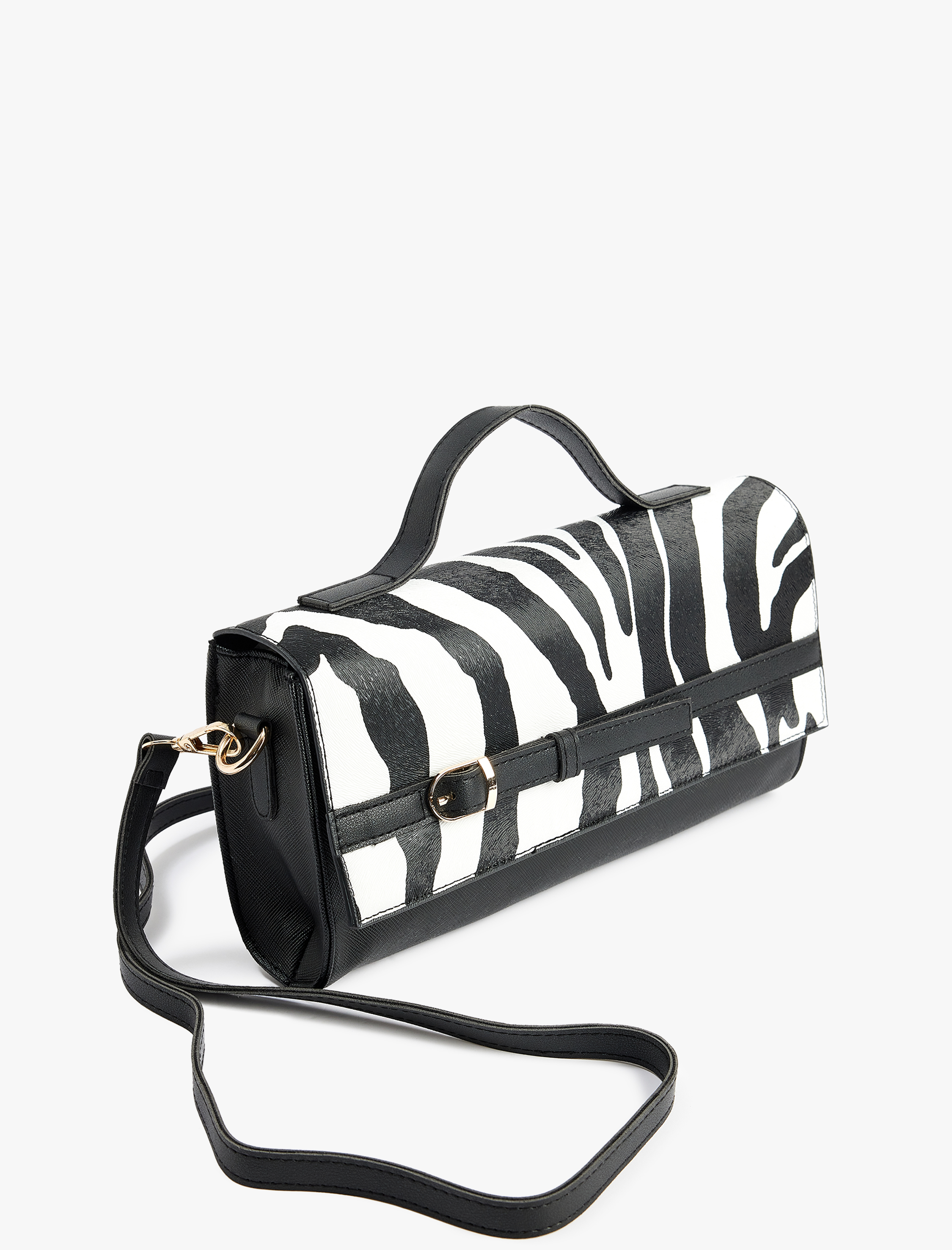  Kadın Zebra Desenli Suni Deri Çok El Çantası