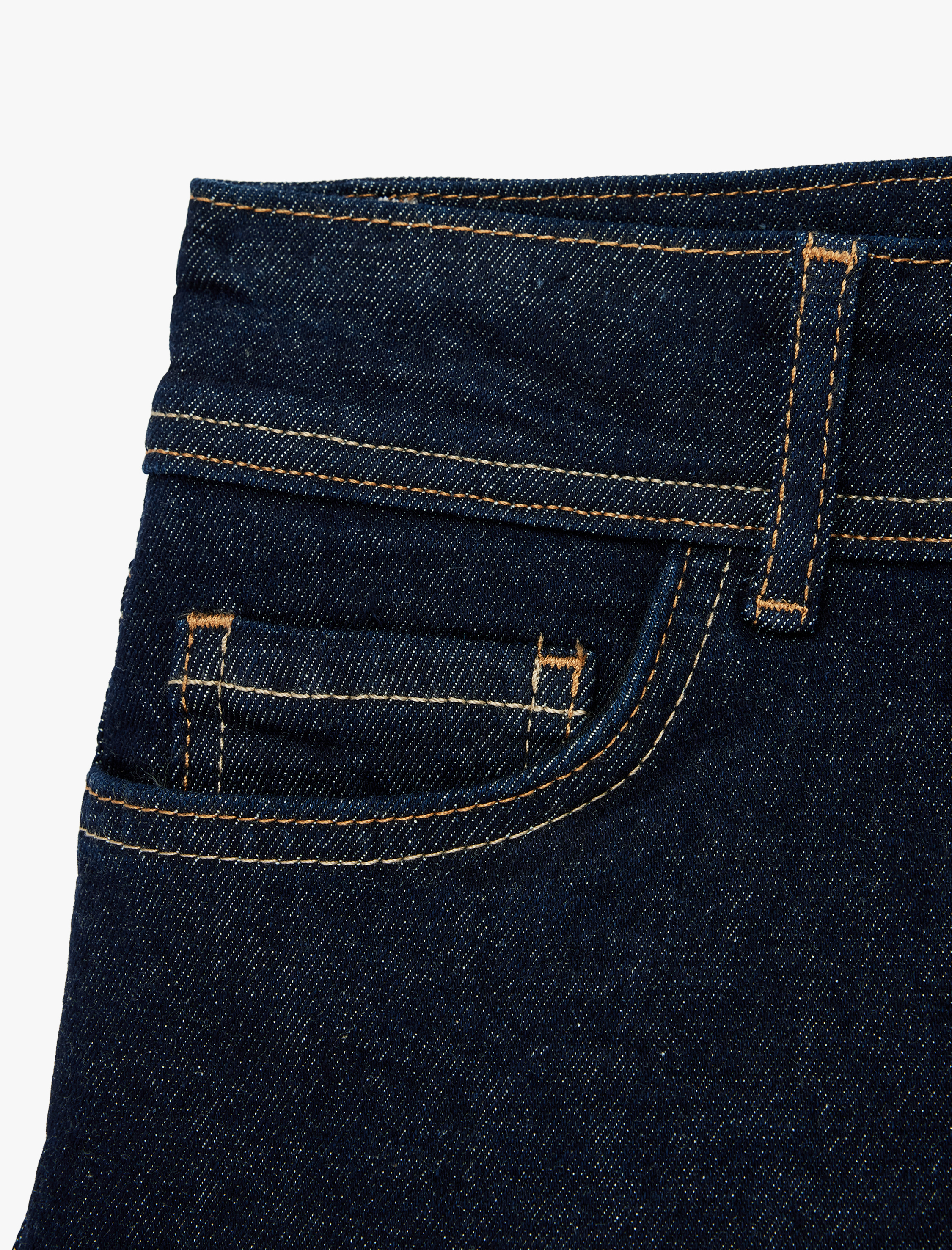   Standart Bel Düğmeli Cepli Ekstra Mini Denim Şort