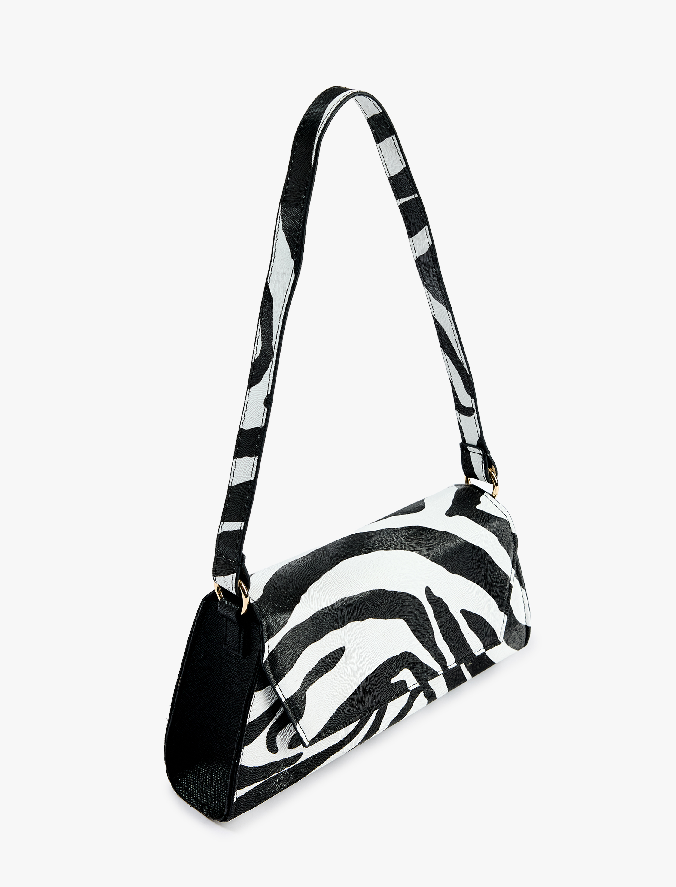  Kadın Zebra Desenli Omuz Çantası