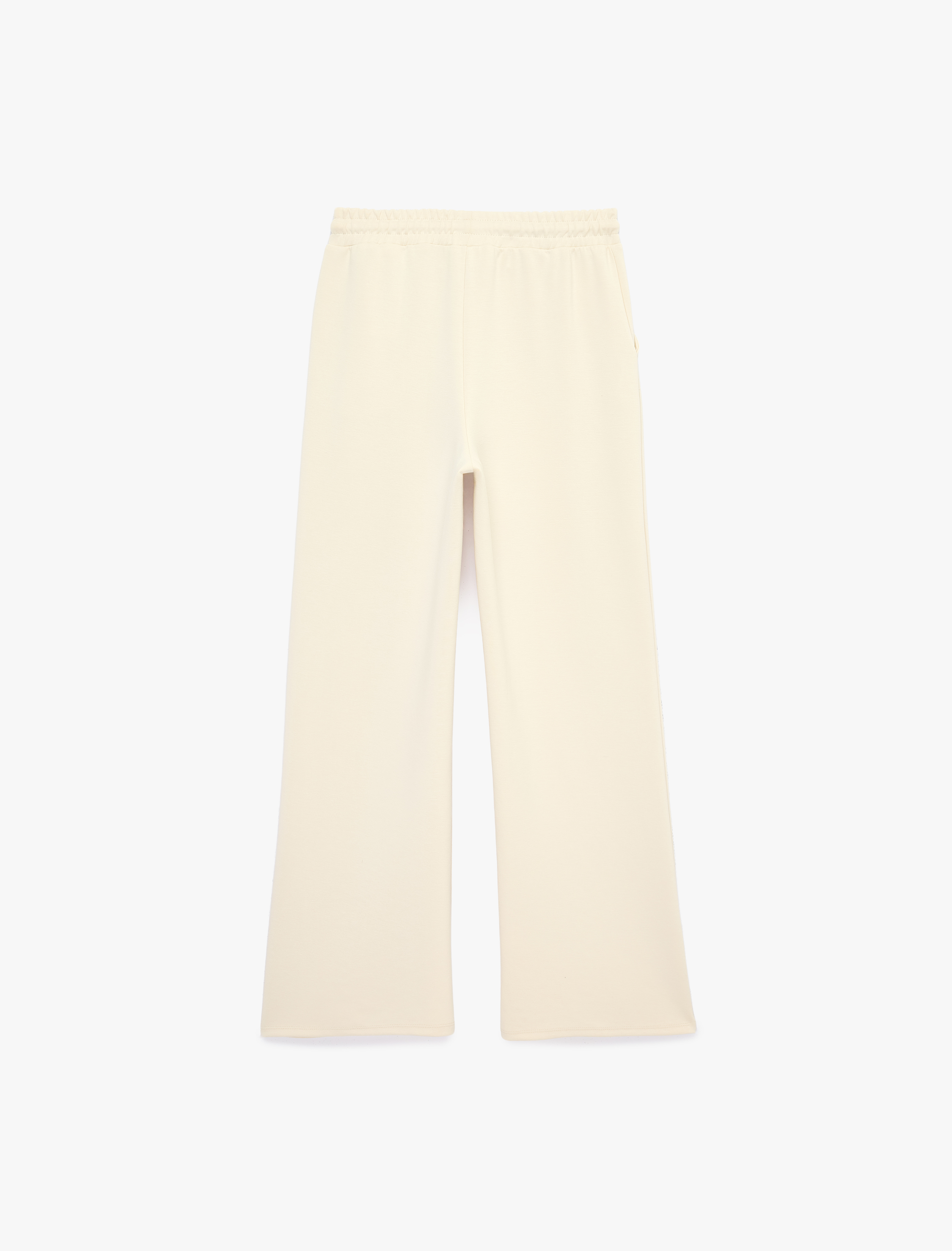   Beli Bağcıklı Lastikli Geniş Paça Eşofman Pantolon