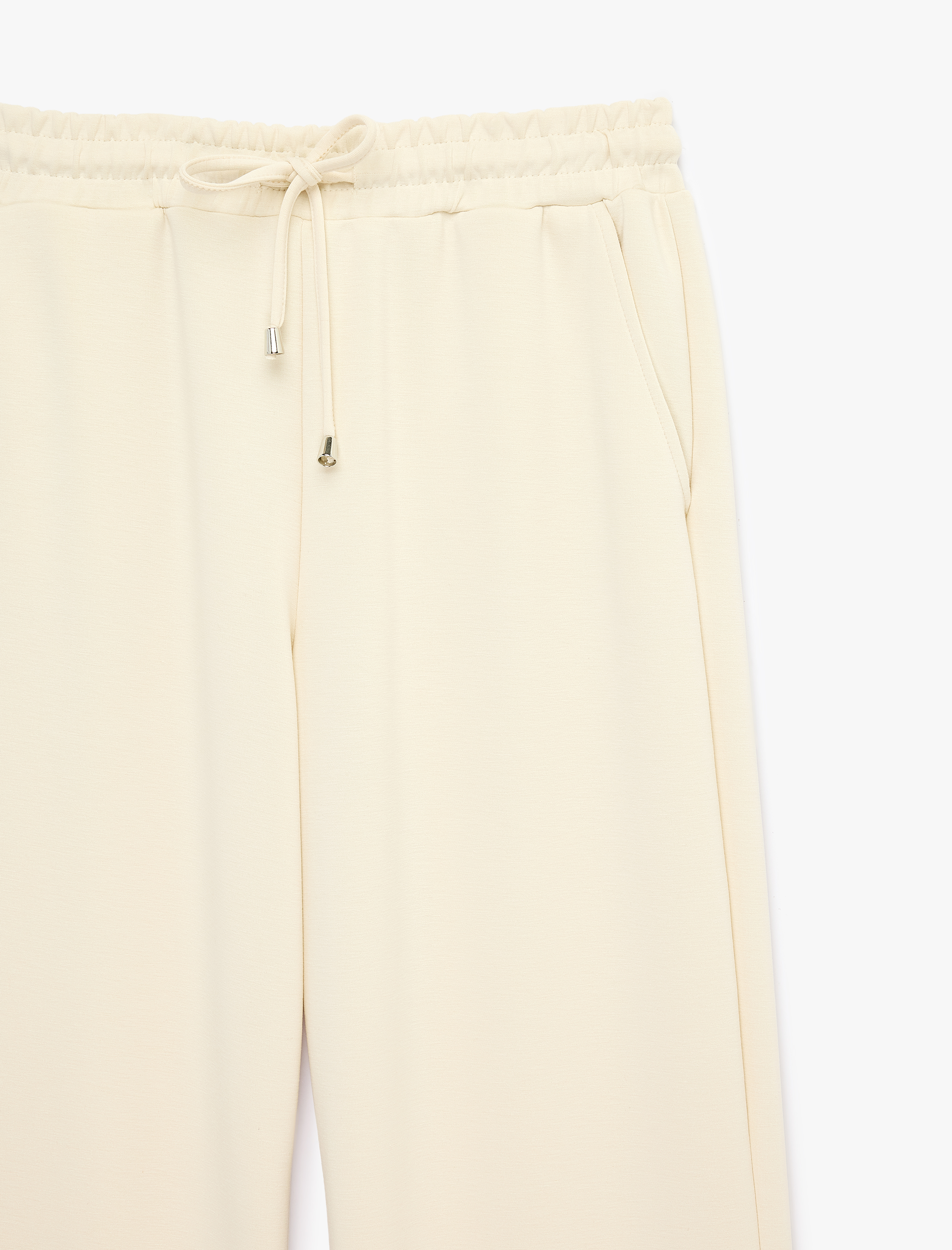   Beli Bağcıklı Lastikli Geniş Paça Eşofman Pantolon