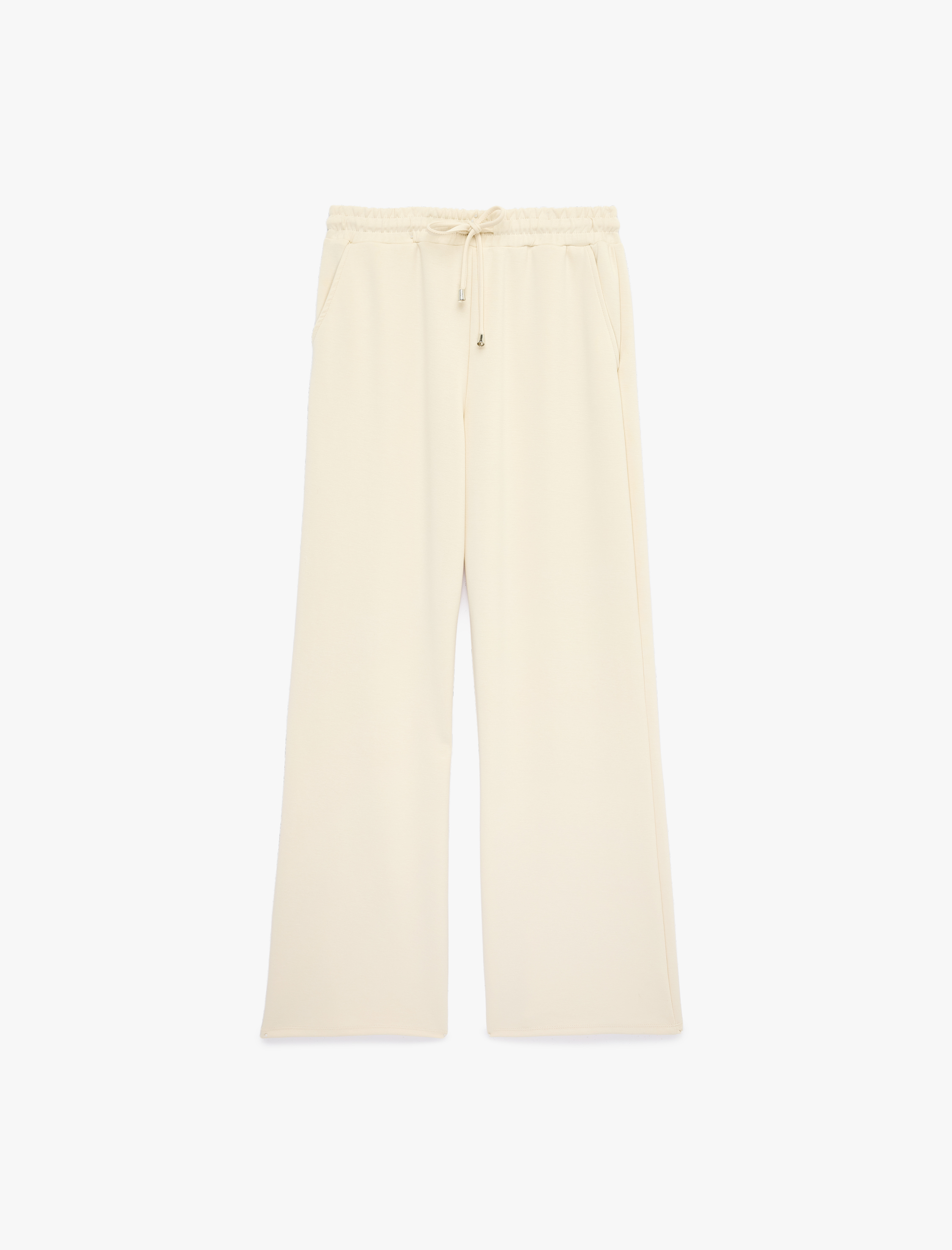   Beli Bağcıklı Lastikli Geniş Paça Eşofman Pantolon