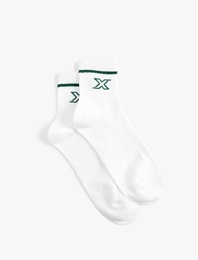 Baskılı 2'li Patik Tenis Çorabı Seti