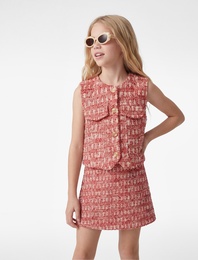 Regular Fit Tüvit Mini Etek