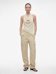 Slim Fit Asimetrik Kesim Sırt Dekolteli Degaje Yaka Bluz