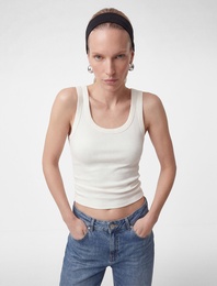 Pamuklu U Yaka Slim Fit Atlet