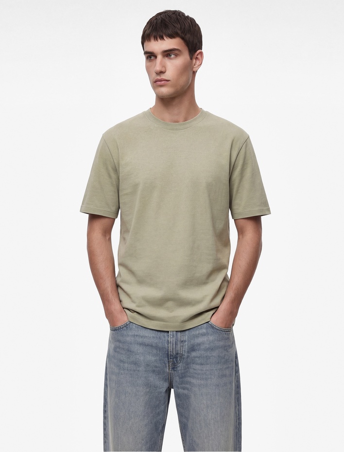  Regular Fit Kısa Kollu Bisiklet Yaka Basic Pamuklu Tişört