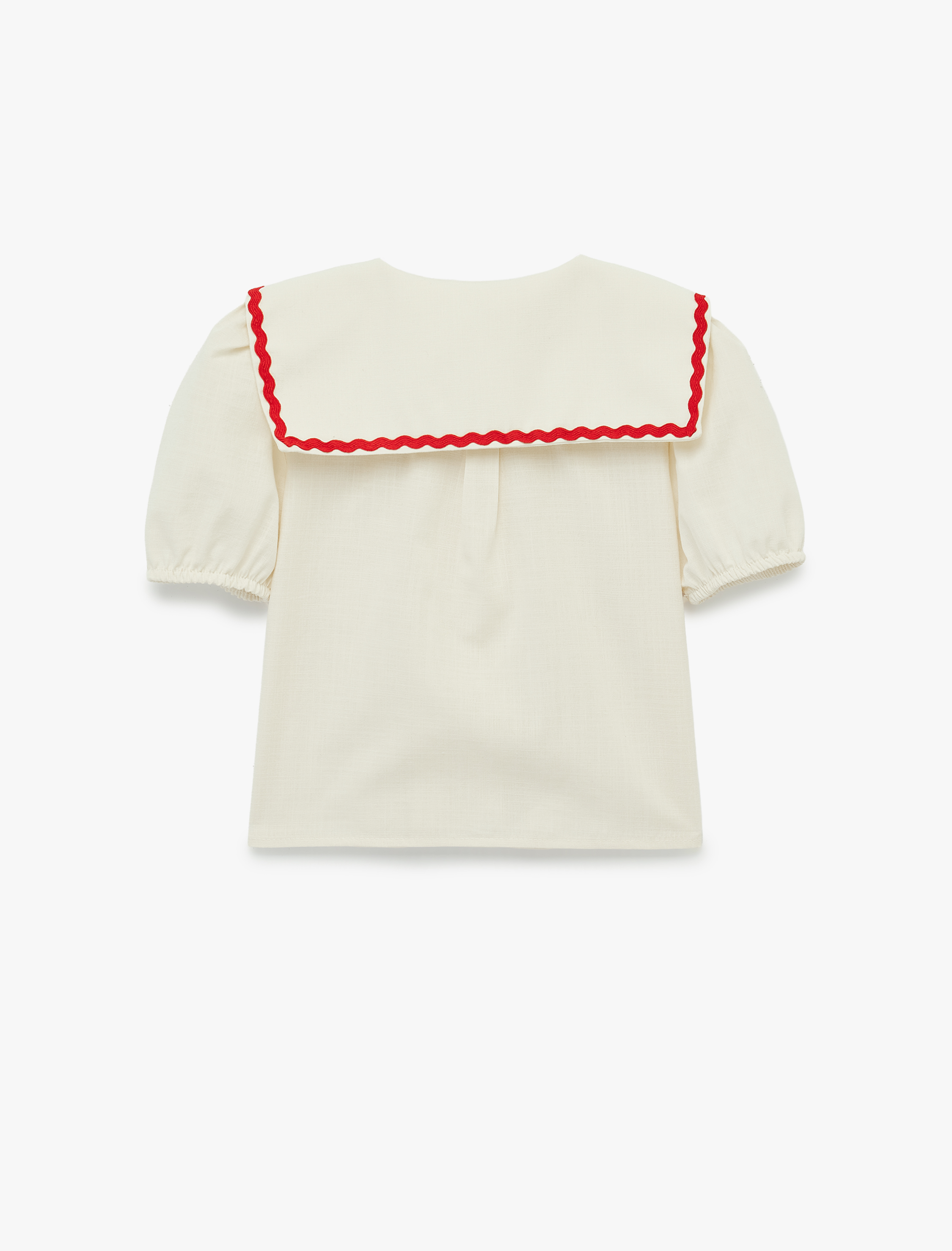  Kız Bebek Bebe Yaka Düğmeli Kısa Kollu Gömlek