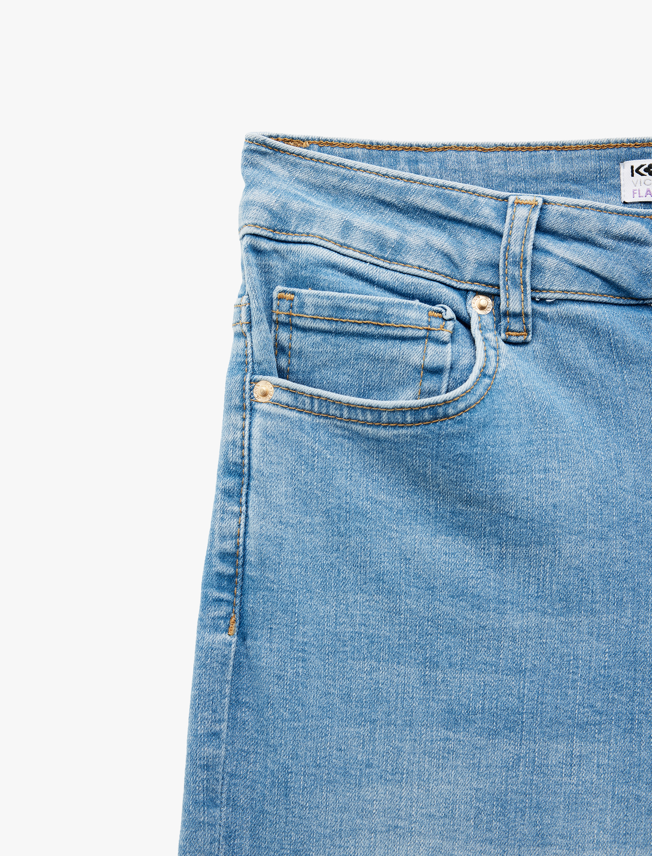   Yüksek Bel Kısa İspanyol Paça Jean Pantolon - Flare Jeans