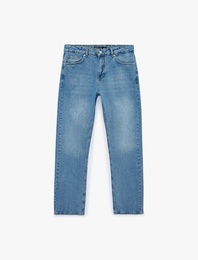 Standart Bel Normal Bel Düz Paça Denim Pantolon - Mark Straight Jeans