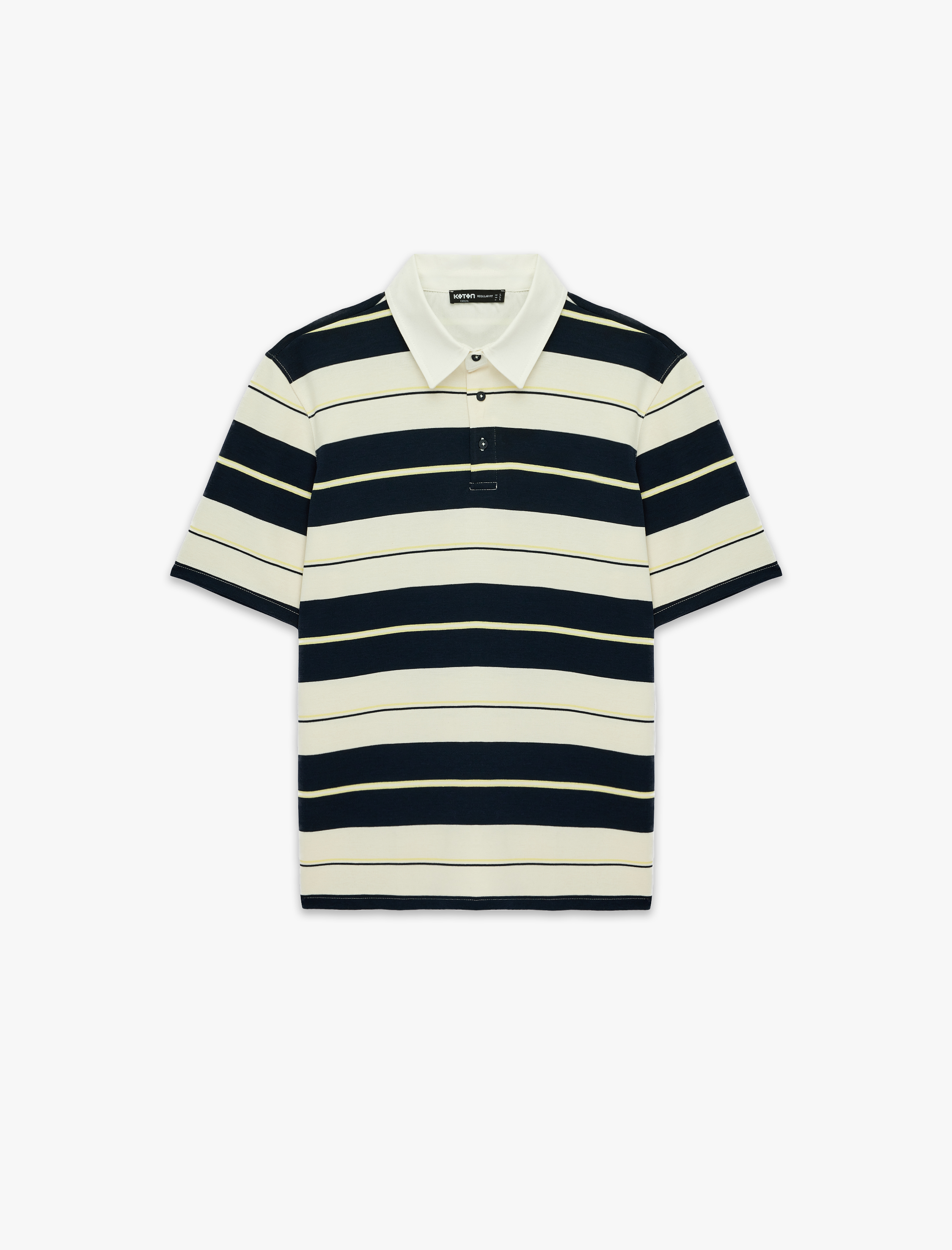   Regular Fit Kısa Kollu Çizgili Polo Yaka Tişört