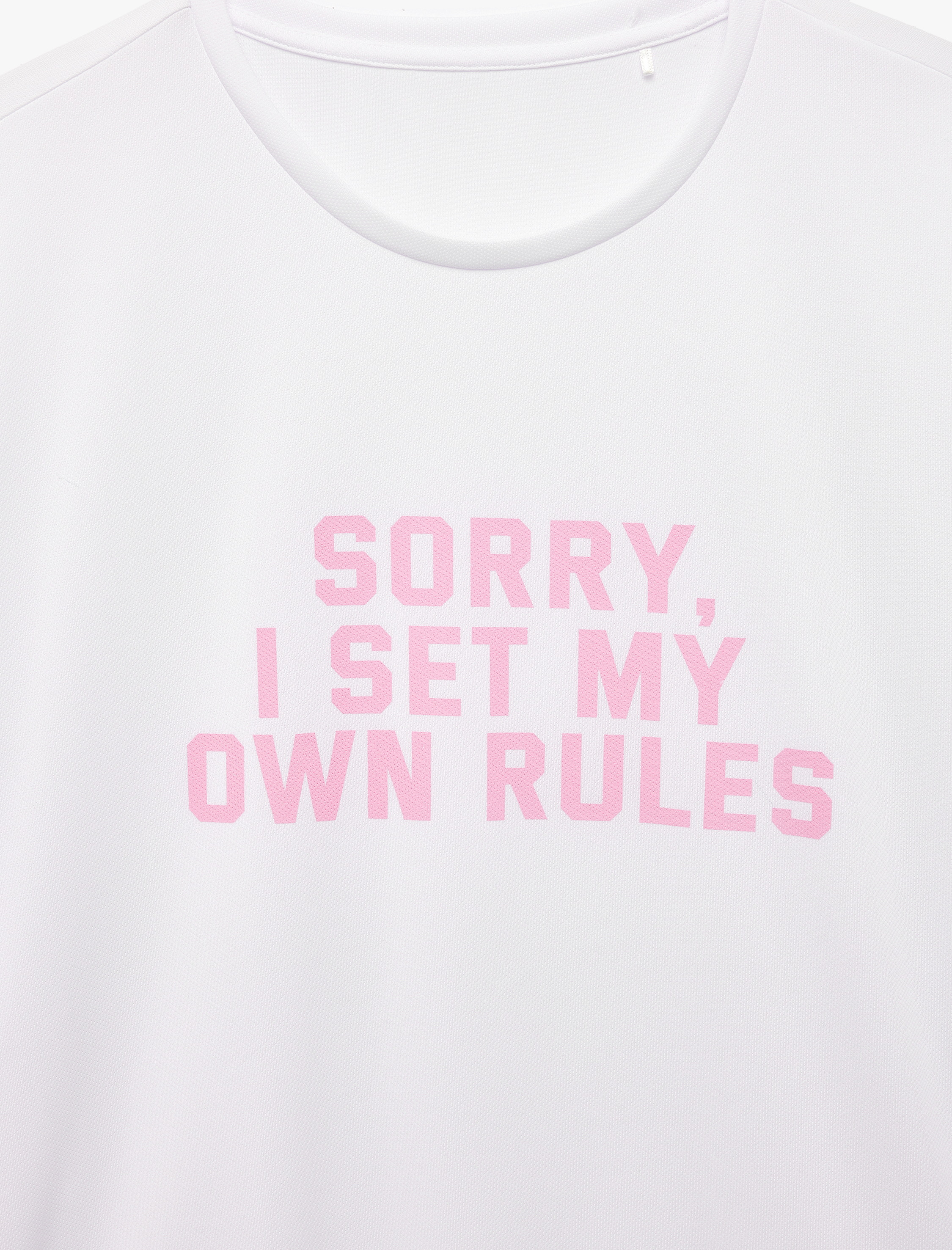   Oversize Yarım Kollu Bisiklet Yaka Baskılı Spor Tişört