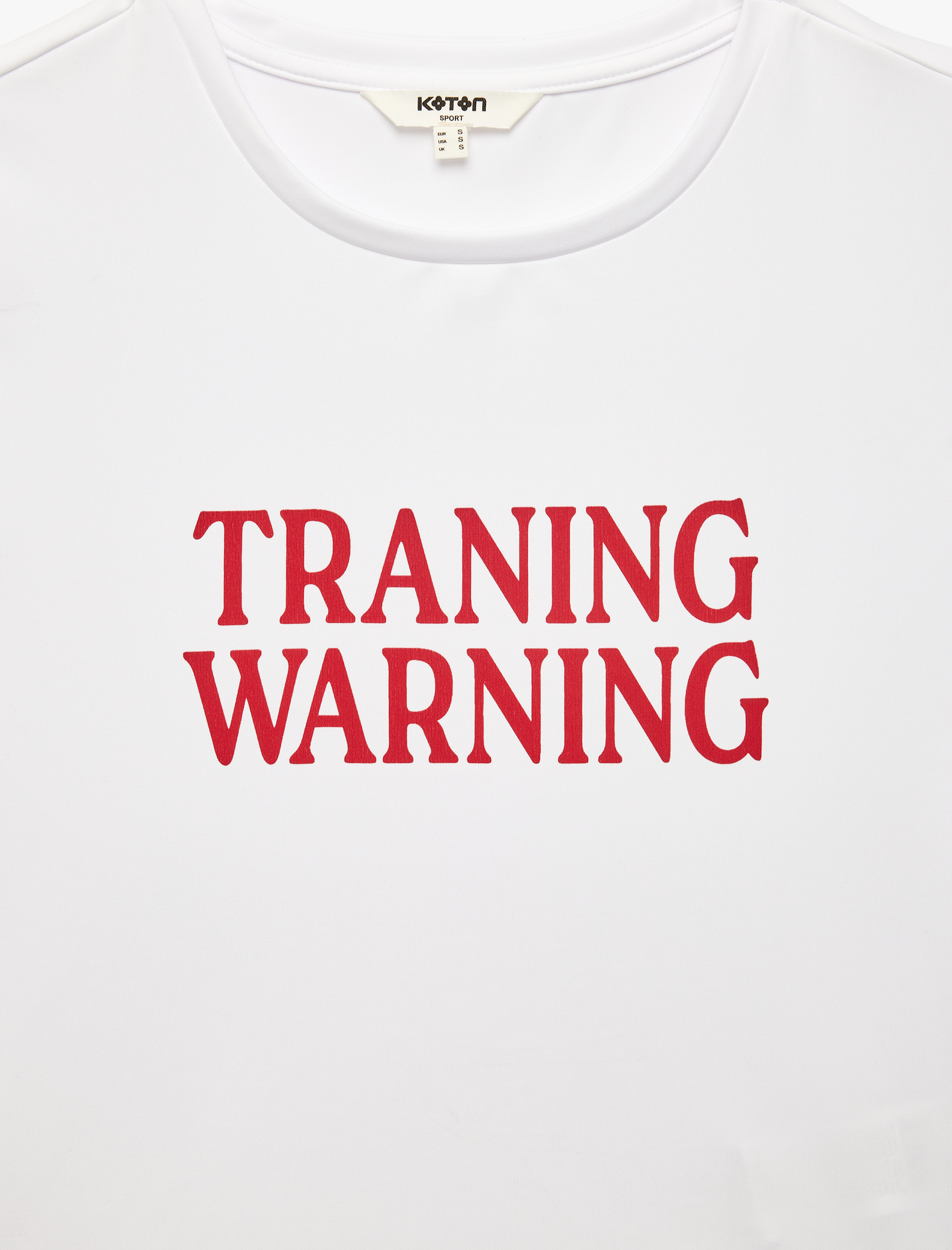   Rahat Kalıp Kısa Kollu Bisiklet Yaka Baskılı Spor Tişört