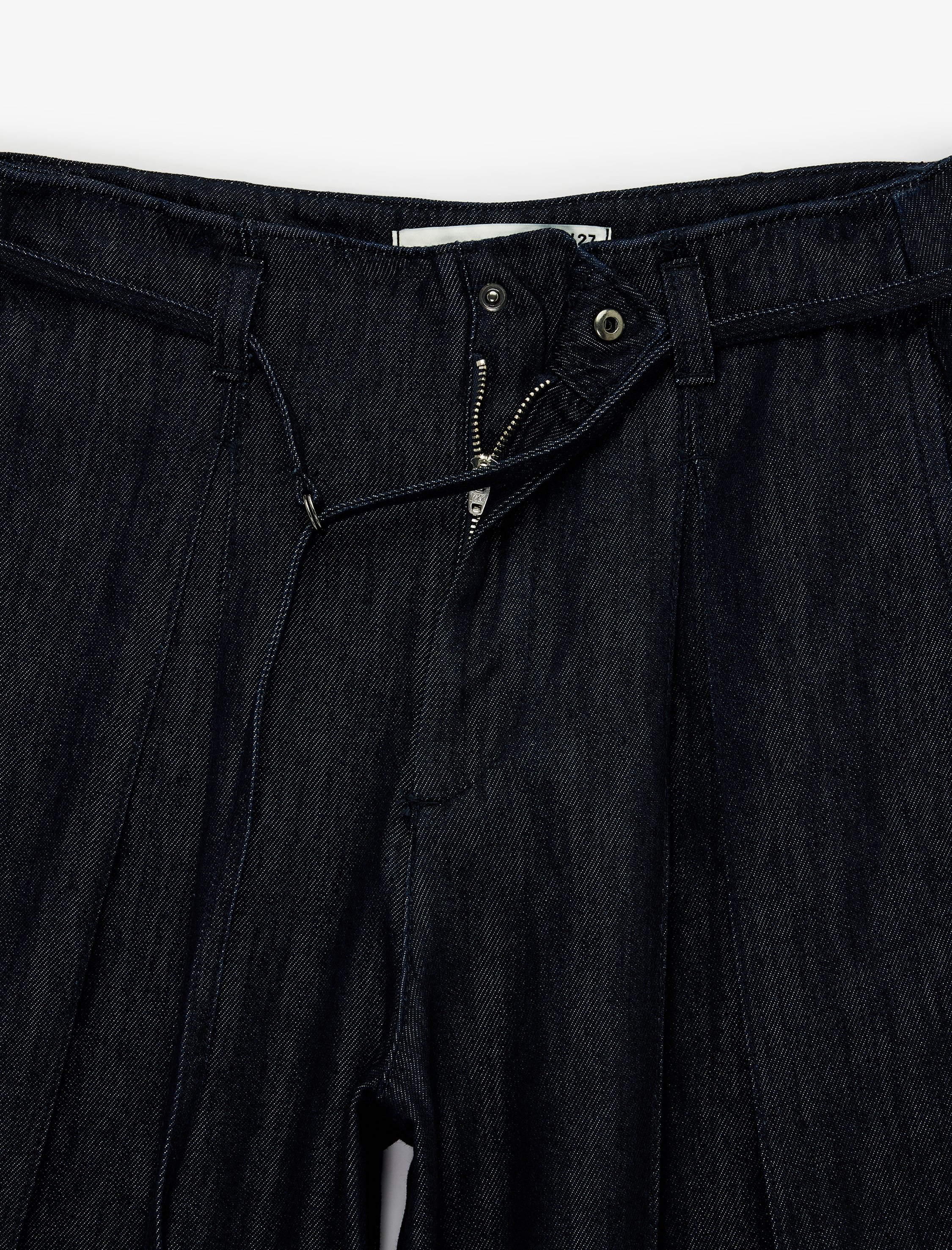   Relax Fit Yüksek Bel Bağcıklı Geniş Paça Denim Pantolon -  Wide Leg Jeans