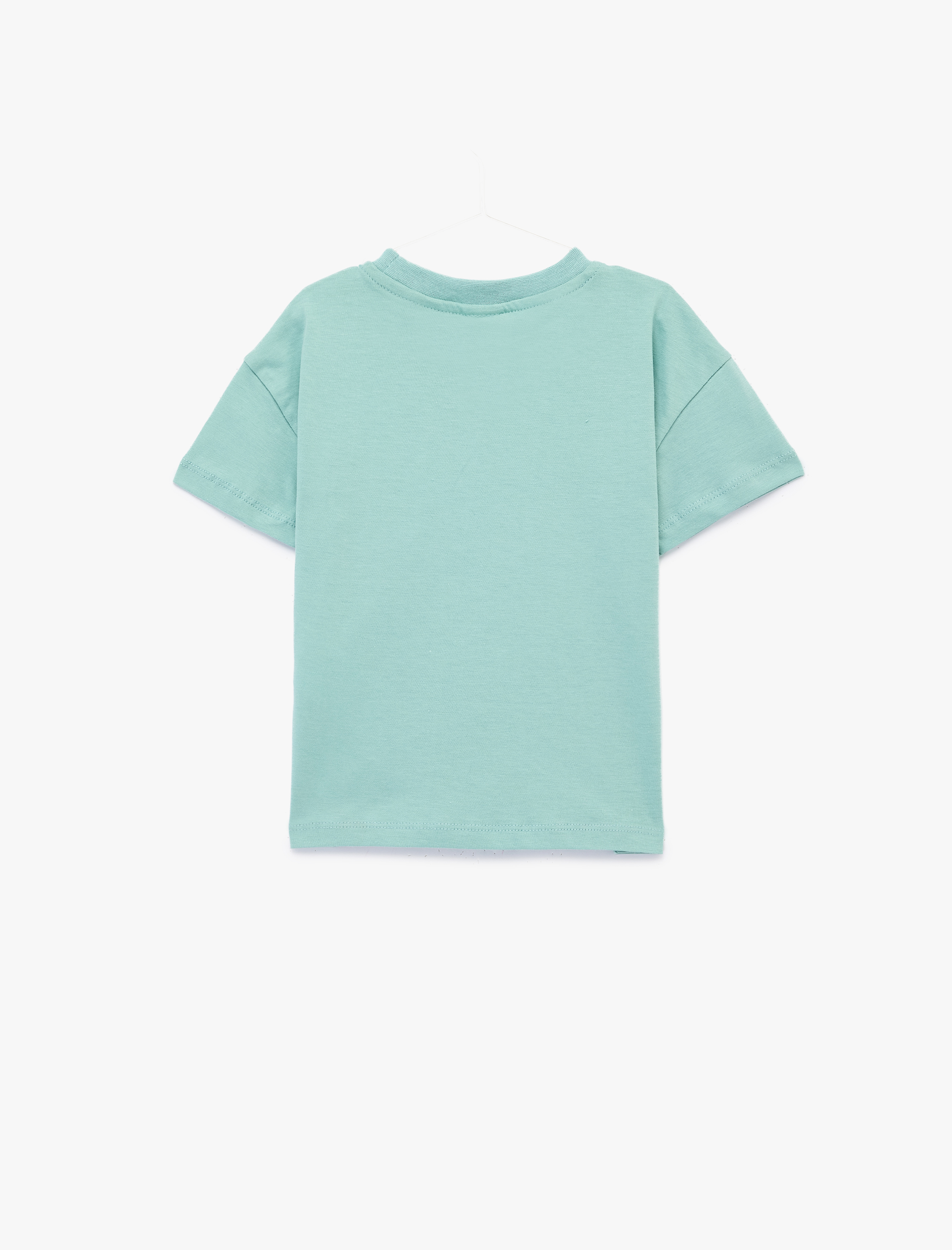  Erkek Bebek Baskılı Kısa Kollu Bisiklet Yaka Pamuklu Oversize Tişört