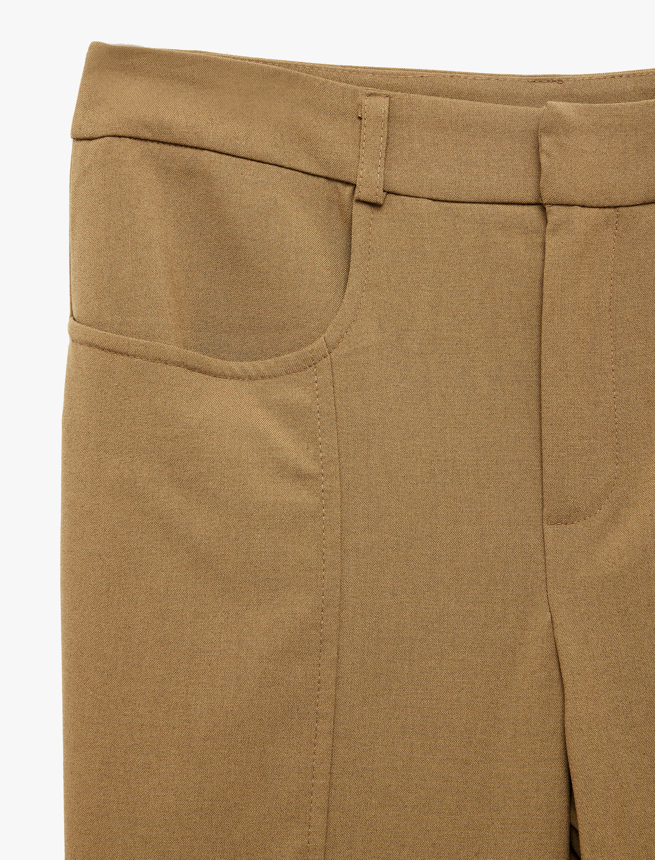   Apolet Detaylı Cepli Nervürlü Yüksek Bel Havuç Pantolon