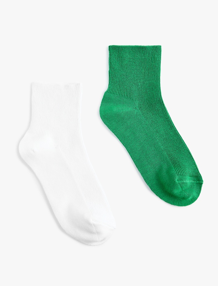 Kadın 2'li Pamuklu Soket Çorap Seti