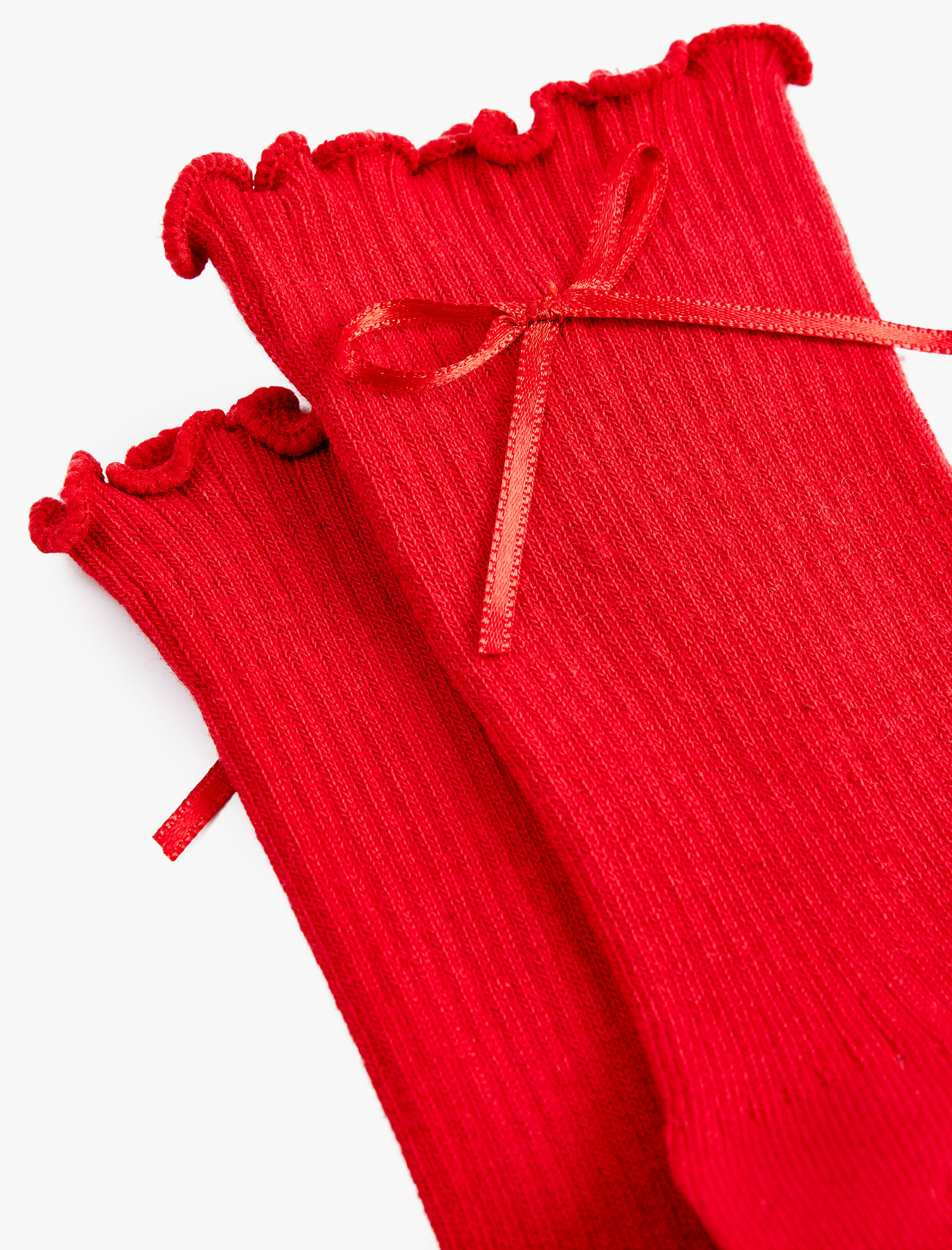  Kız Çocuk Fiyonk Detaylı Soket Çorap