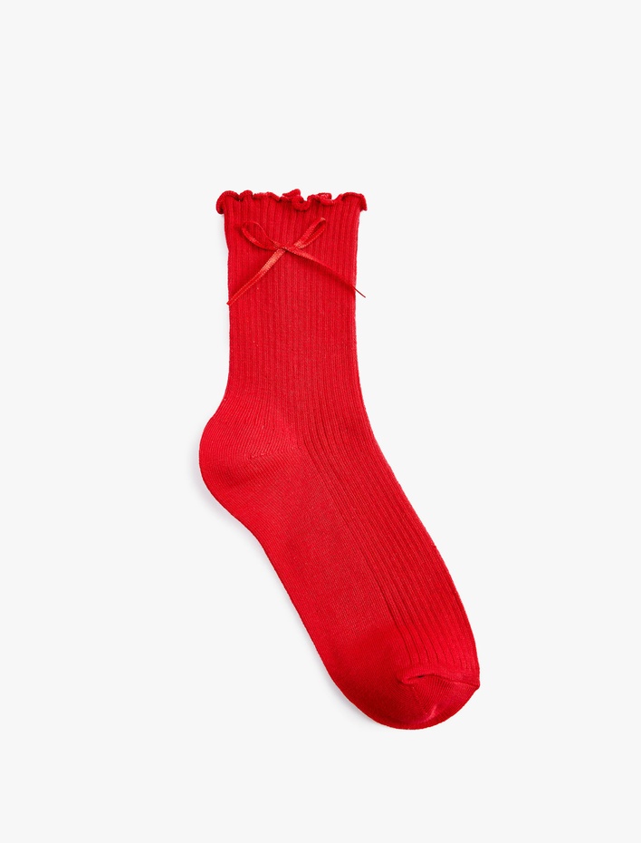 Kız Çocuk Fiyonk Detaylı Soket Çorap