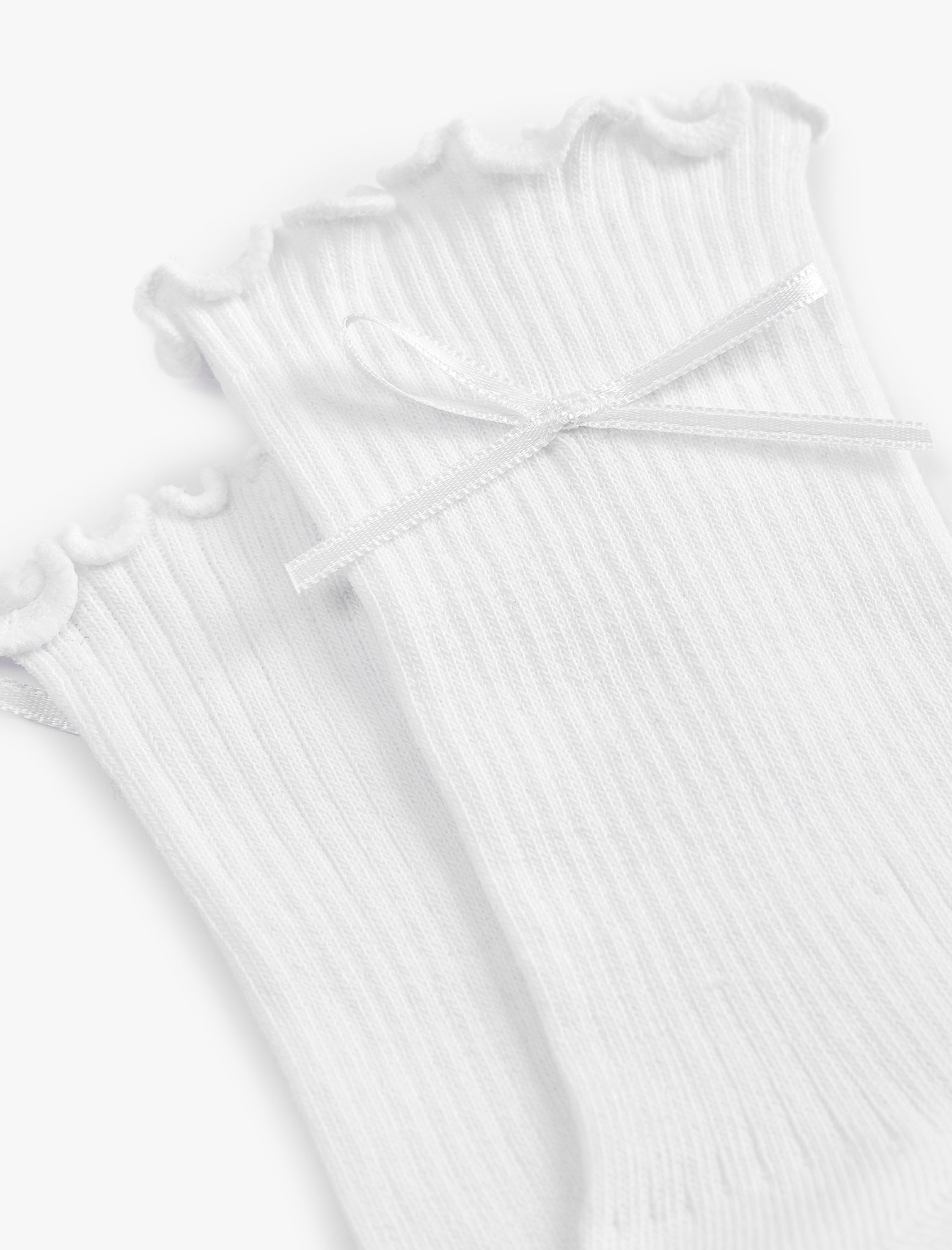  Kız Çocuk Fiyonk Detaylı Soket Çorap