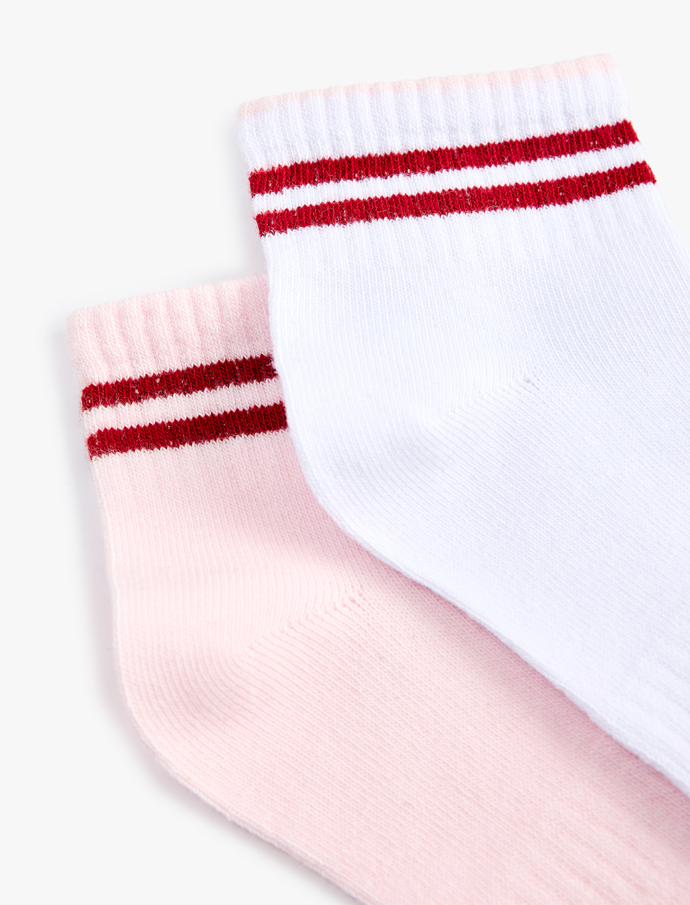  Kız Çocuk Çizgili 2'li Soket Çorap Seti