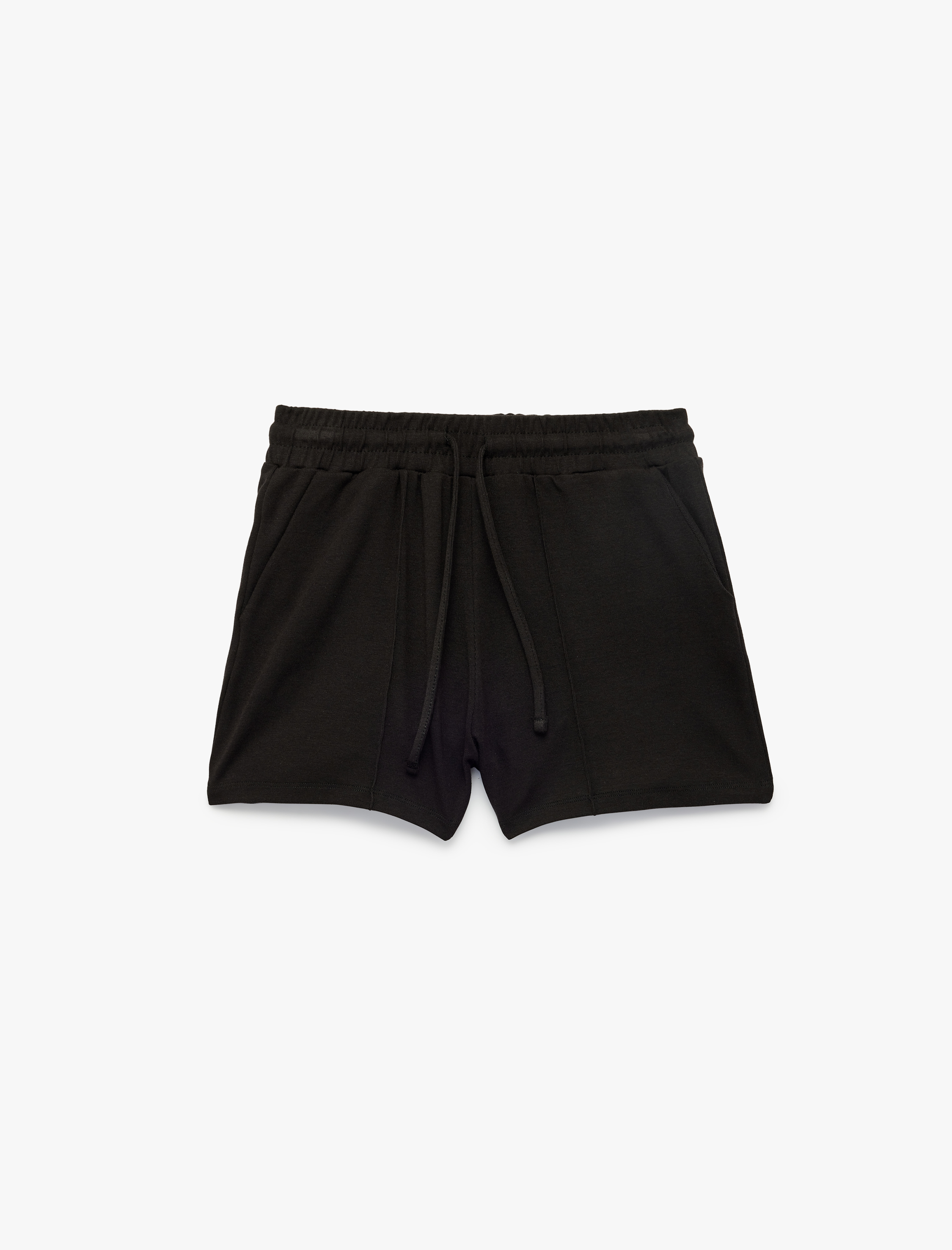   Beli Bağcıklı Cepli Modal Karışımlı Mini Şort