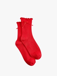 Fiyonk Detaylı Soket Çorap