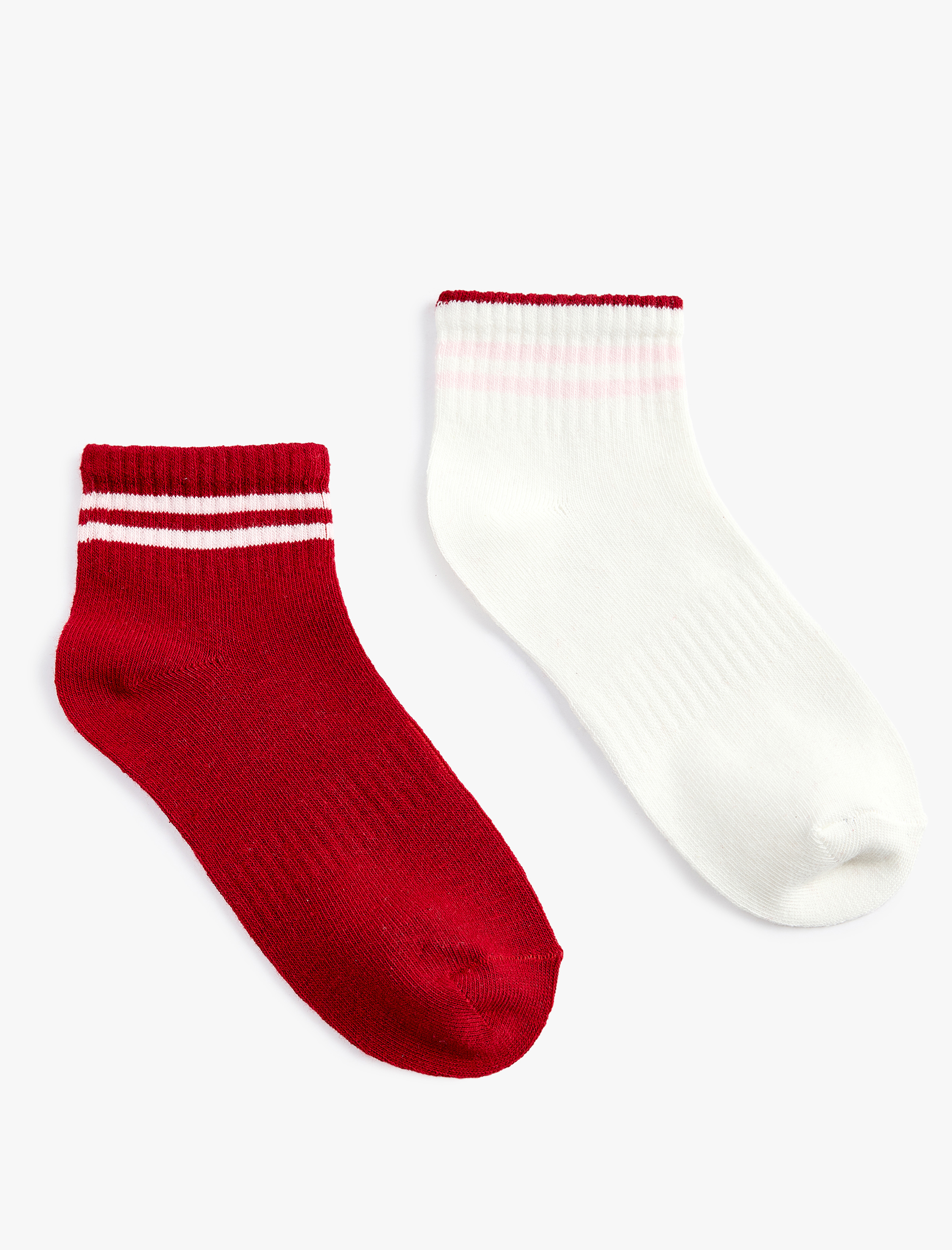  Kız Çocuk Çizgili 2'li Soket Çorap Seti