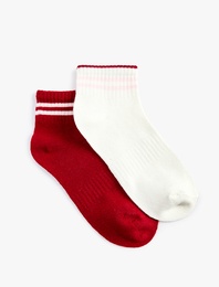 Çizgili 2'li Soket Çorap Seti