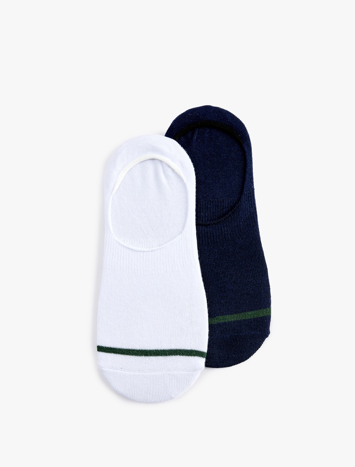 Erkek Çizgi Detaylı 2'li Spor Çorap Seti